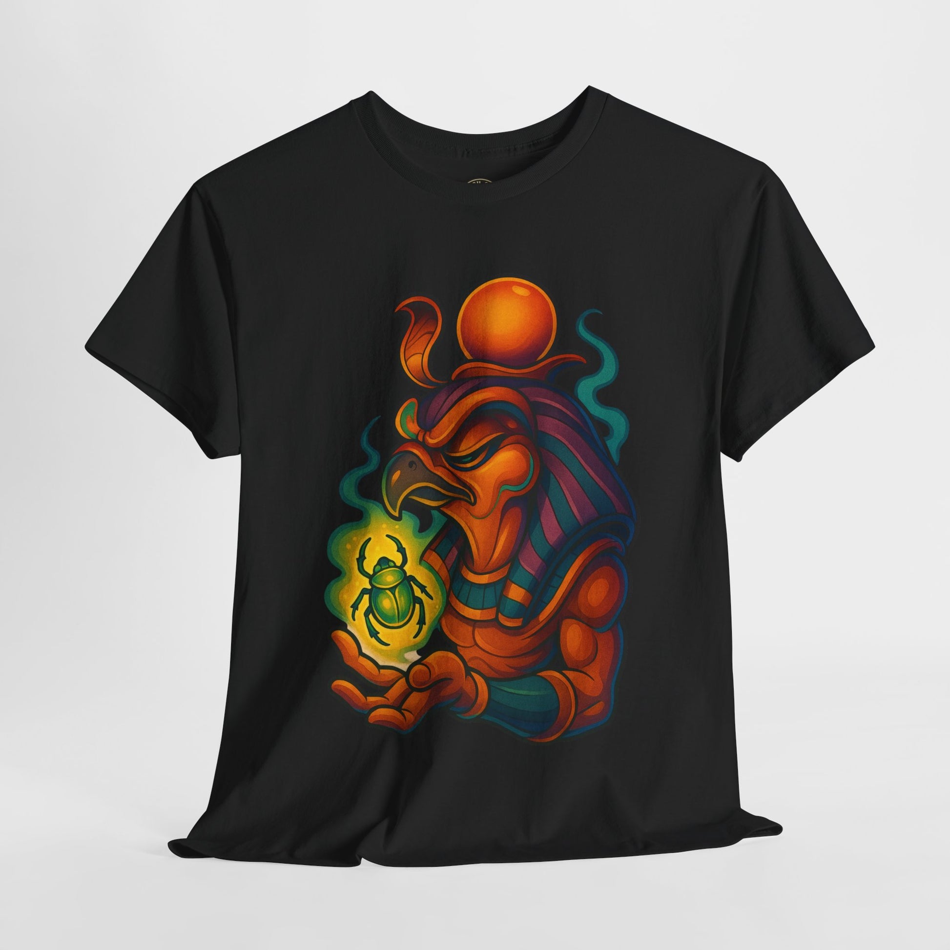 Mystical Guardian Unisex Heavy Cotton Tee, Graphic T-Shirt, Bohemian Style, Unique Fashion, Gift for Fans, Statement Tee