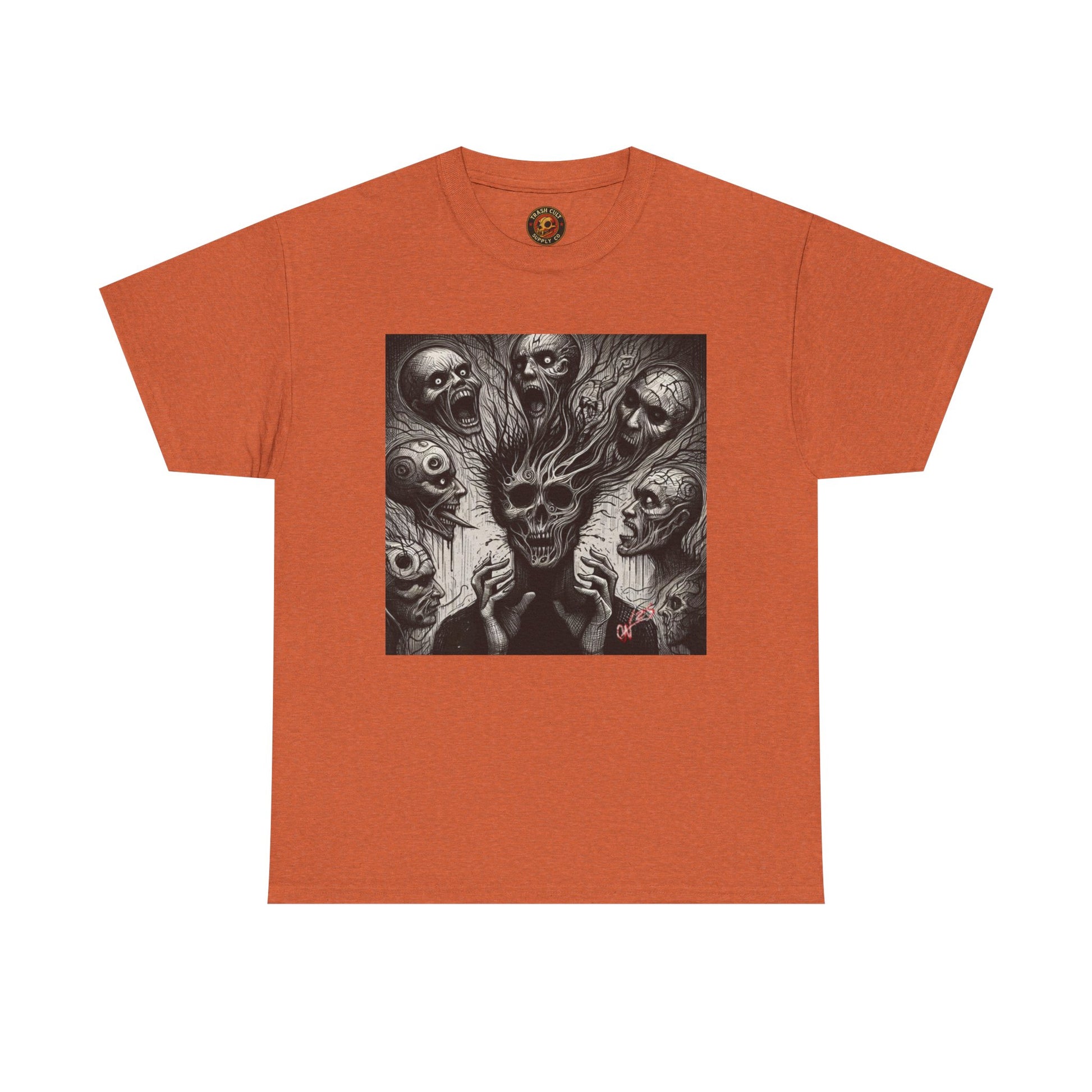 Xian Allen x Trash Cult Shirt – “Voices in the Void” | Horror Skull Scream T-Shirt