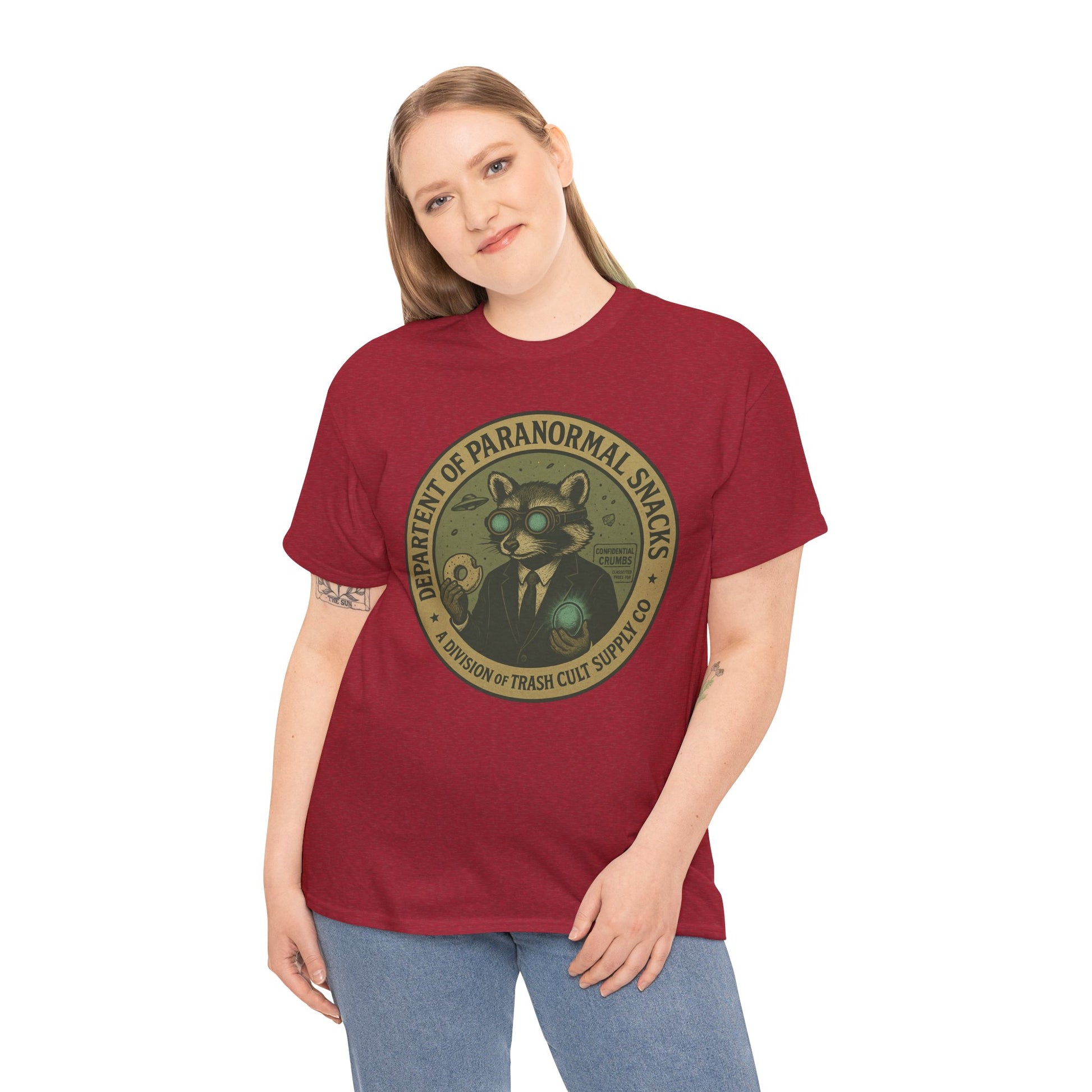Department of Paranormal Snacks Shirt – Trash Cult Supply Co – Vintage Cryptid Division Tee – Gildan 5000