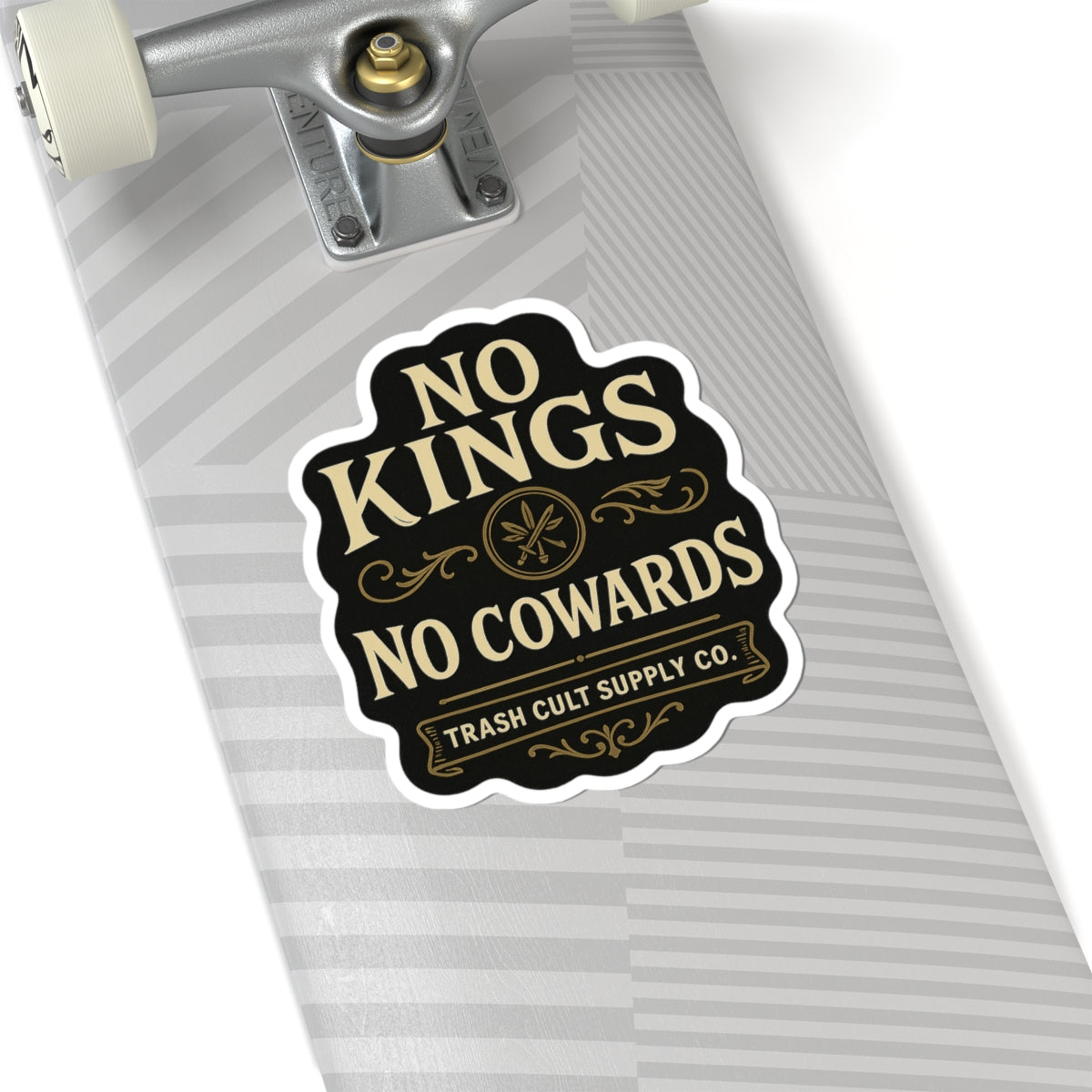 No Kings, No Cowards Sticker – Vintage Vigilante | Trash Cult Supply Co.
