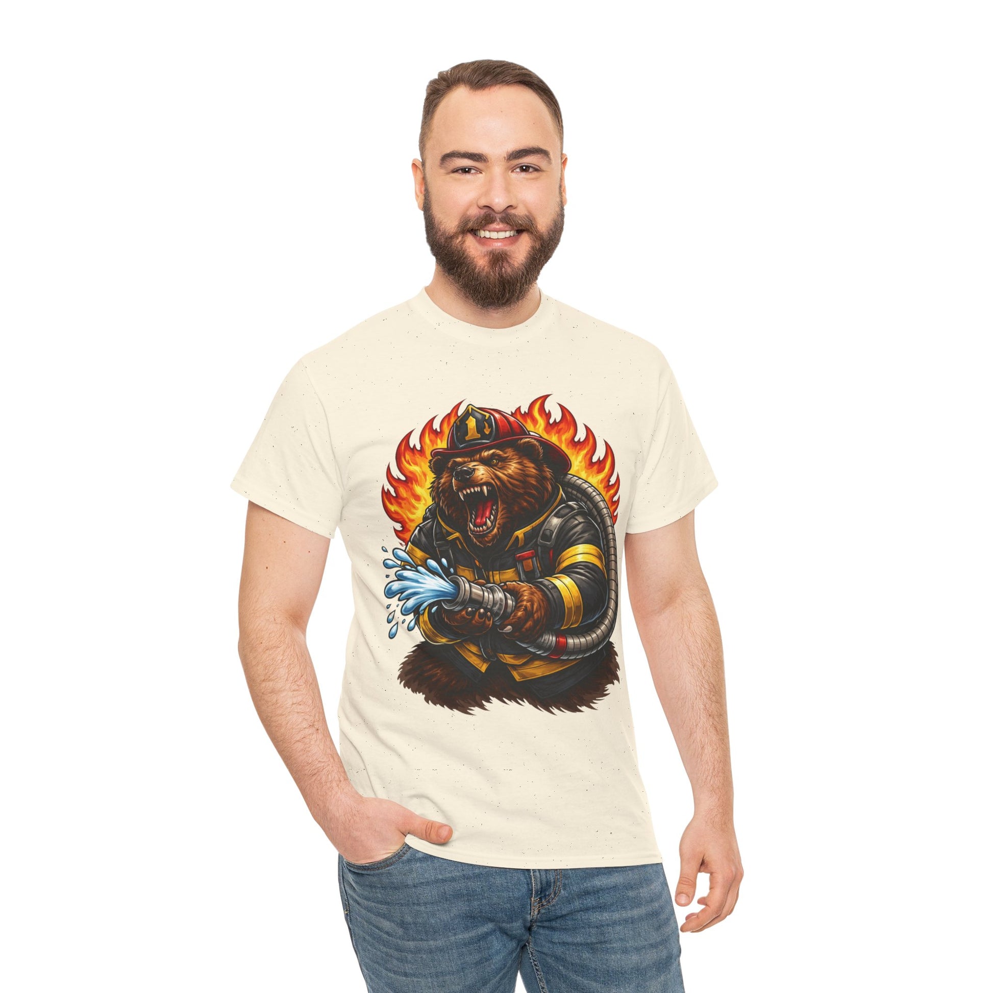 Firefighter Bear T-Shirt – Brave Fireman Graphic Tee