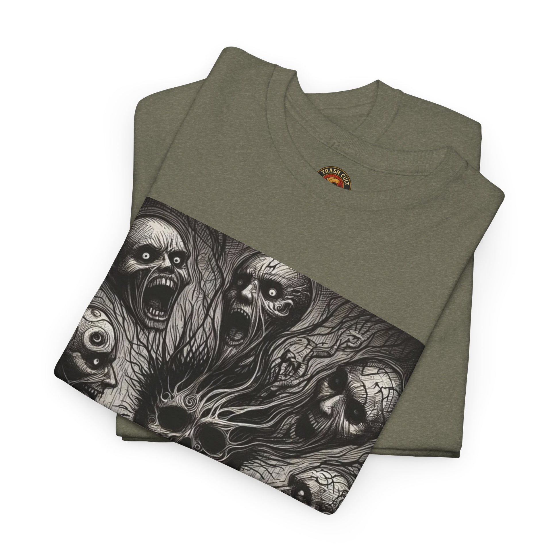 Xian Allen x Trash Cult Shirt – “Voices in the Void” | Horror Skull Scream T-Shirt