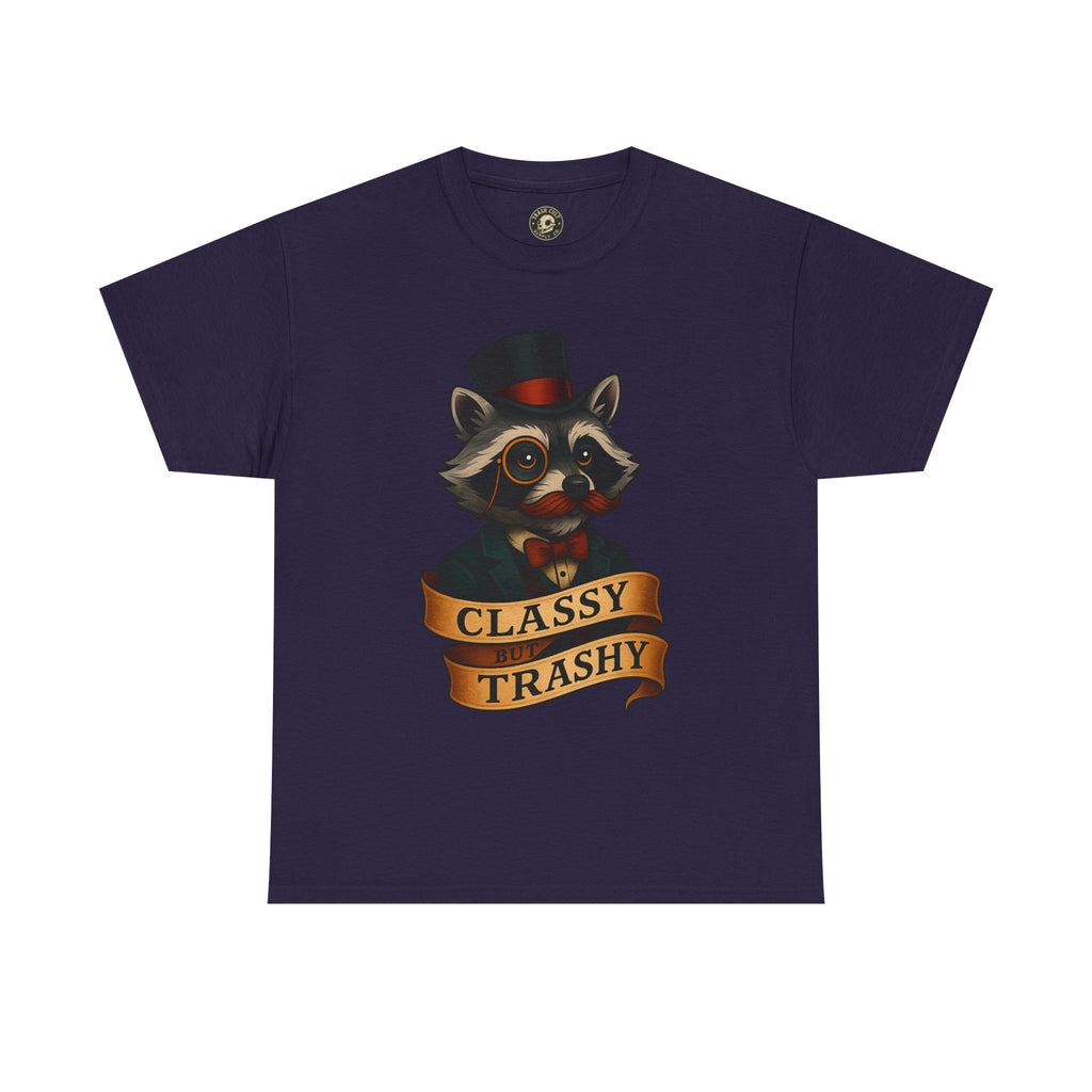 Classy Trashy Raccoon Tee, Unisex Heavy Cotton Tee, Funny Animal Shirt, Unique Gift, Casual Wear, Vintage Style T-Shirt