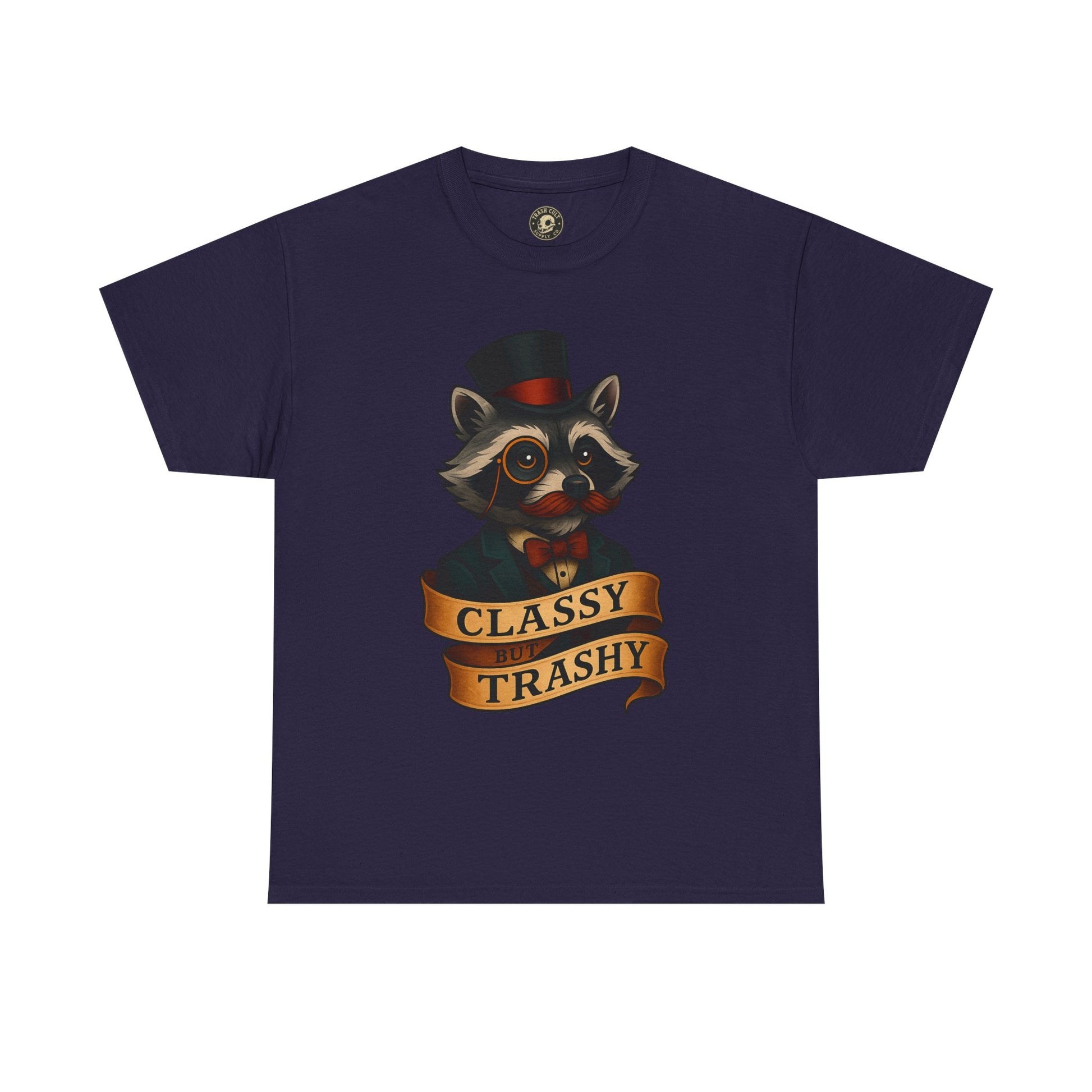 Classy Trashy Raccoon Tee, Unisex Heavy Cotton Tee, Funny Animal Shirt, Unique Gift, Casual Wear, Vintage Style T-Shirt