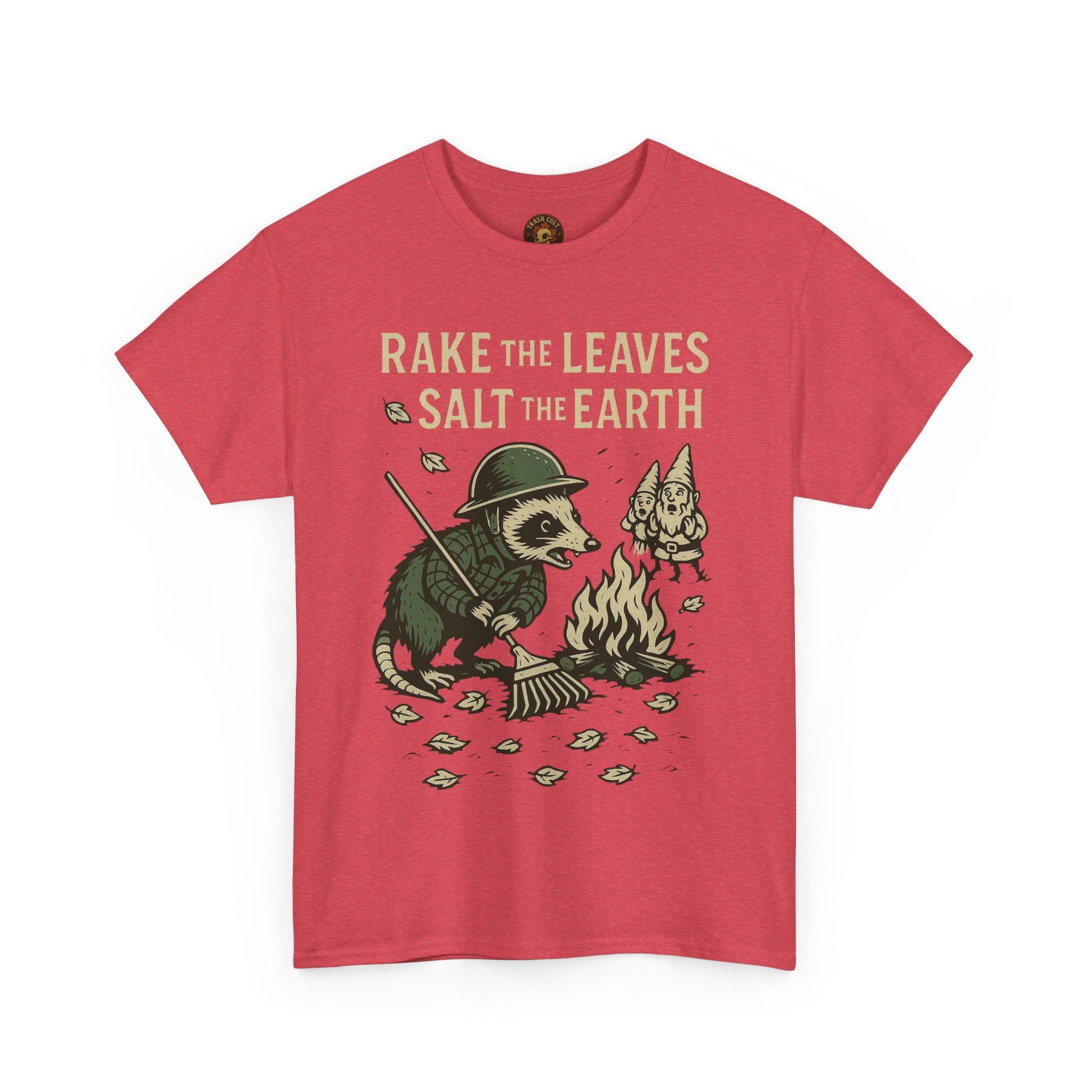 Rake the Leaves Salt the Earth Shirt – Possum Yard Warfare Tee – Fall of Humanity Collection – Trash Cult Supply Co.
