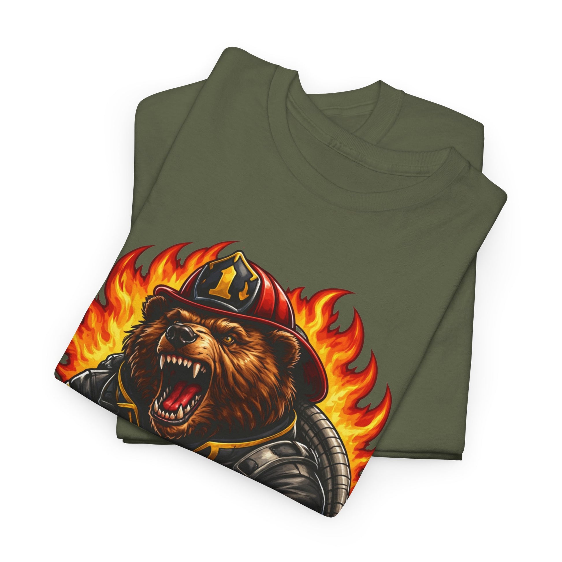 Firefighter Bear T-Shirt – Brave Fireman Graphic Tee