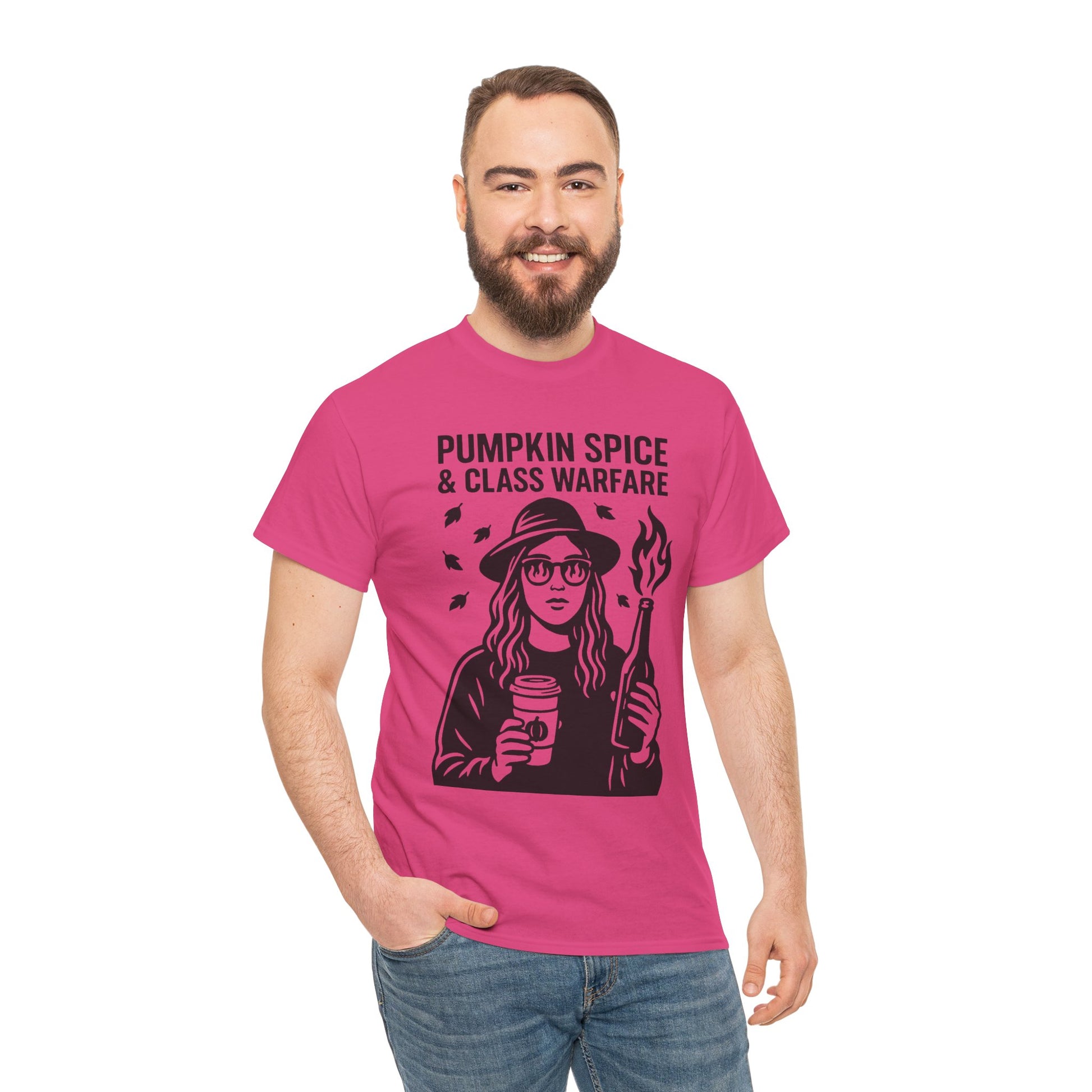 Pumpkin Spice & Class Warfare Shirt – Fall Riot Girl Graphic Tee – Fall of Humanity Collection – Trash Cult Supply Co.
