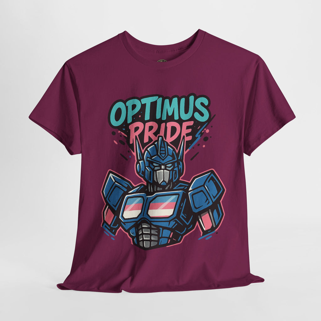Optimus Pride T-Shirt – Trans Pride Robot Graphic Tee | Gildan 5000 Unisex Shirt