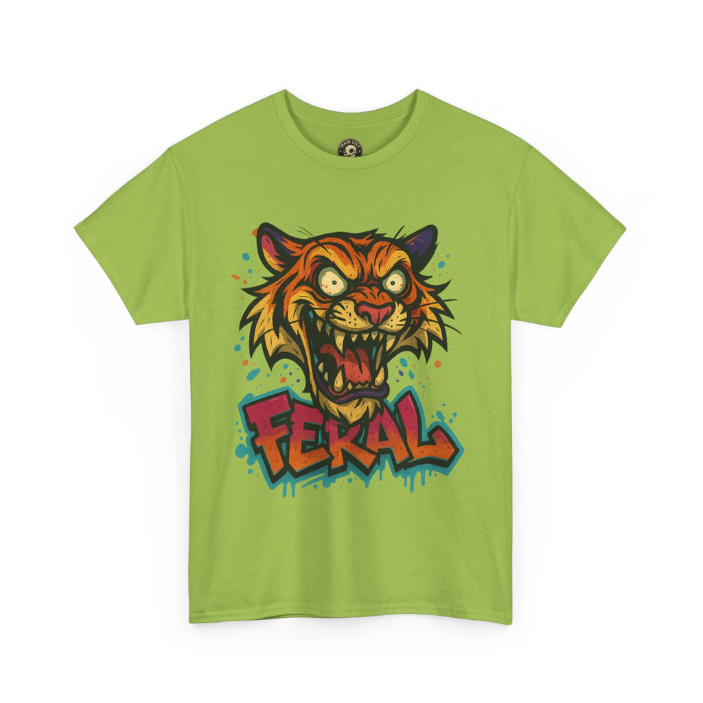 Feral Tiger Graphic Tee, Custom Artwork Shirt, Vintage Style T-Shirt, Casual Wear, Unique Gift for Animal Lovers