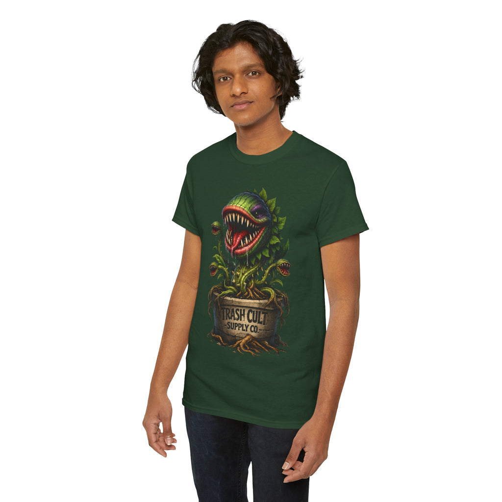 Carnivorous Plant Graphic Tee — "Trash Cult Supply Co." Potted Monster Shirt