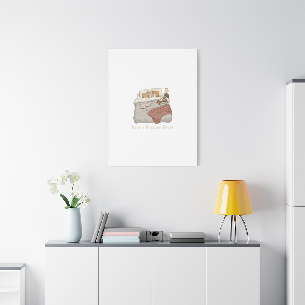 Rest is the Best Reset Canvas | sleepy humor, restful vibes