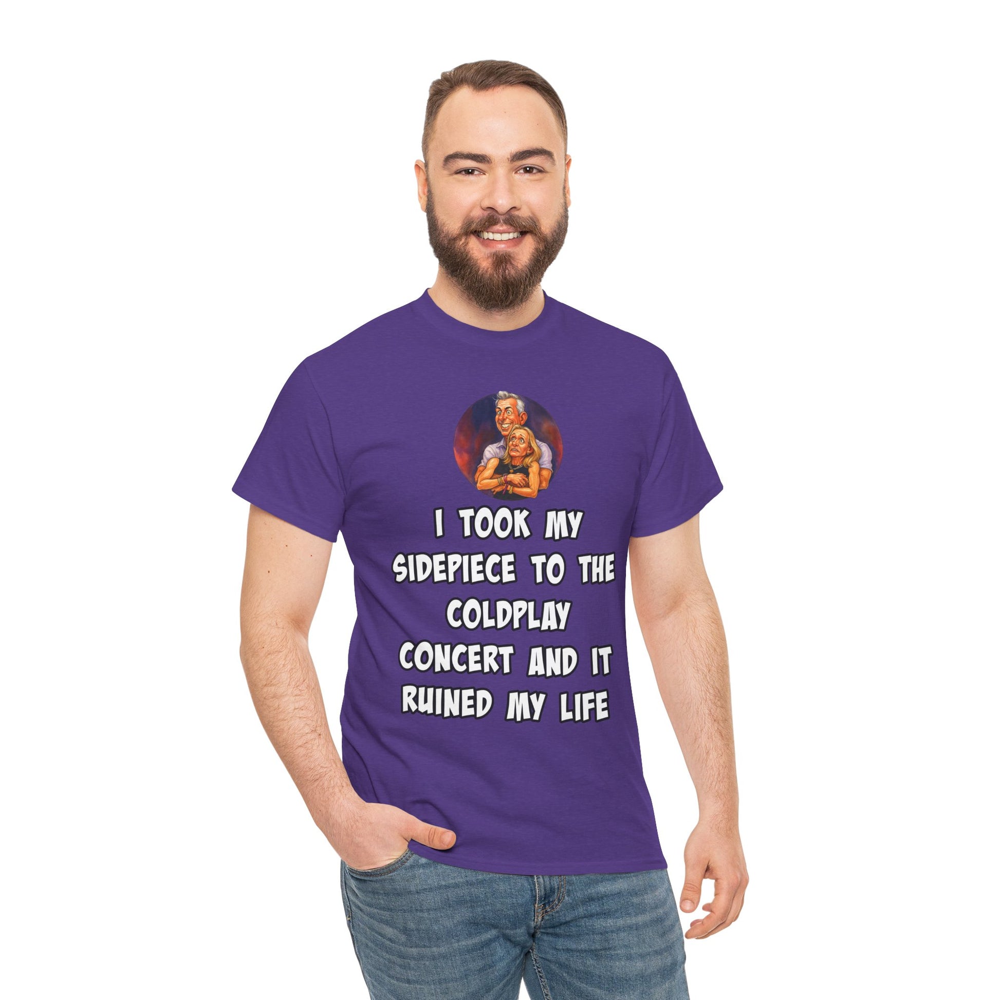 Funny CEO Concert Shirt – “I Took My Sidepiece to the Coldplay Concert” Meme Tee – Gildan 5000