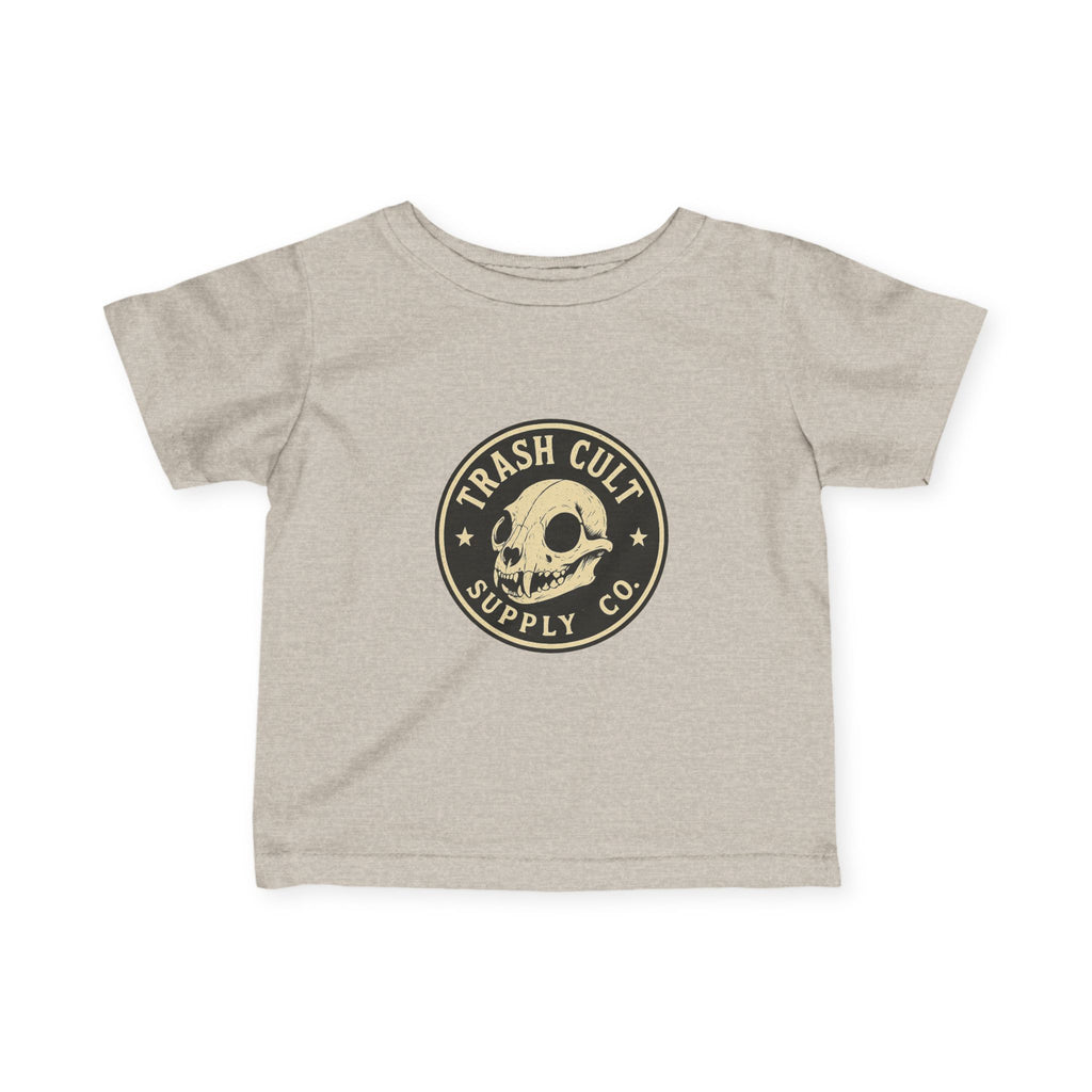 Trash Cult Skull Infant Tee, Baby T-Shirt, Unisex Baby Top, Cute Skull Baby Clothes, Edgy Infant Apparel, Trendy Newborn Gift