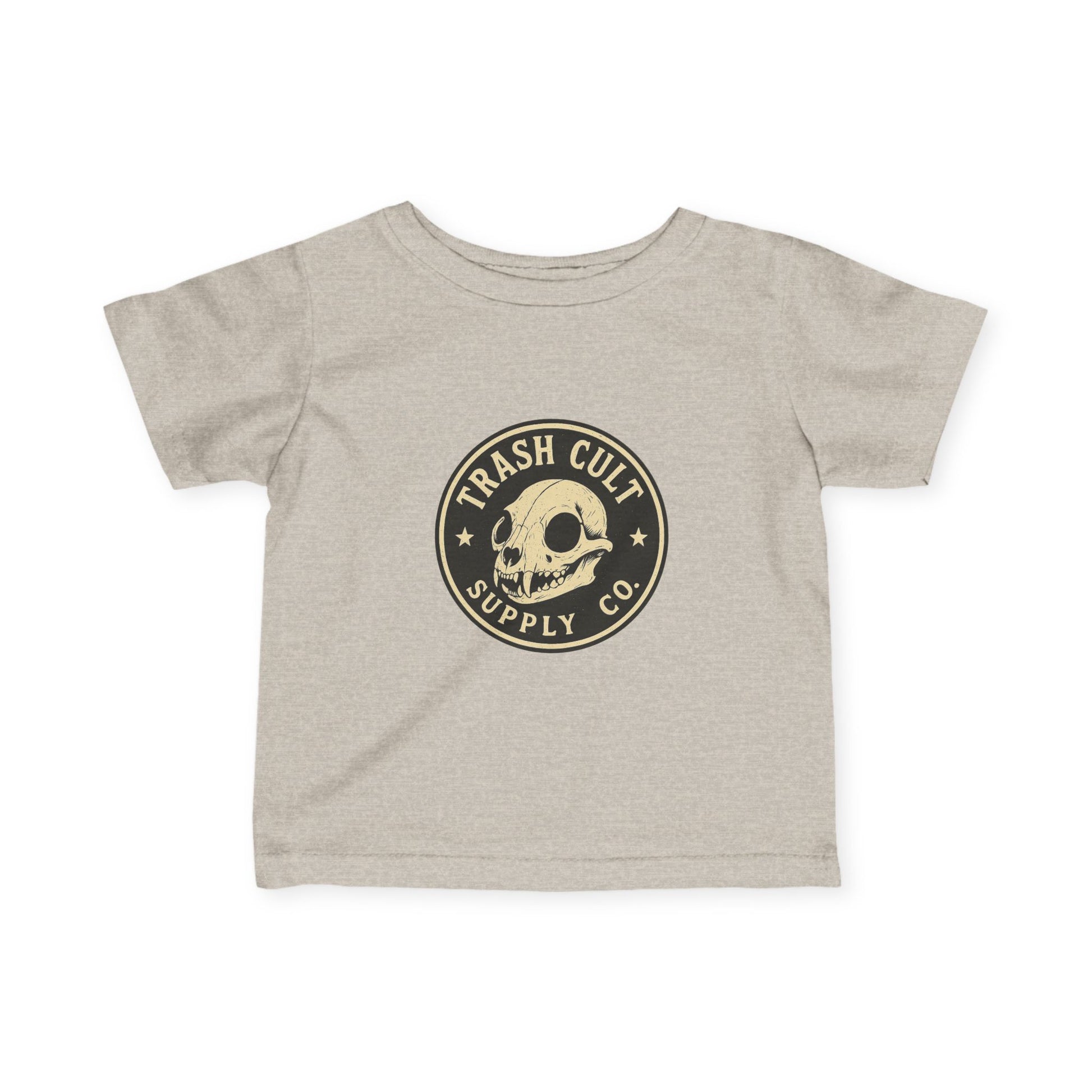 Trash Cult Skull Infant Tee, Baby T-Shirt, Unisex Baby Top, Cute Skull Baby Clothes, Edgy Infant Apparel, Trendy Newborn Gift
