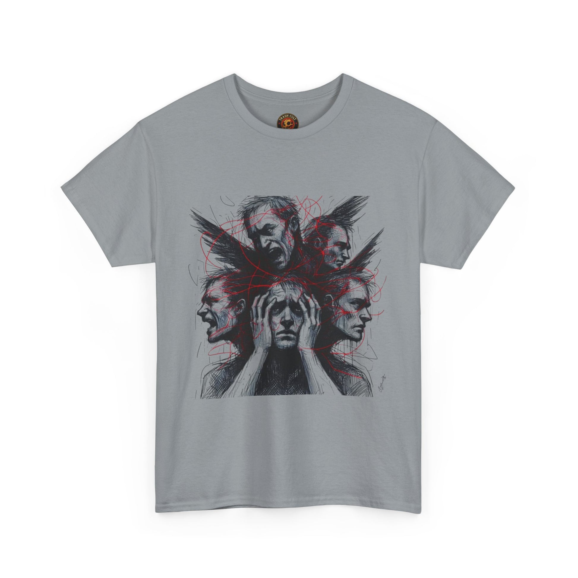 Xian Allen x Trash Cult Shirt – “Loud Inside My Head” | Dark Illustrative Art Tee