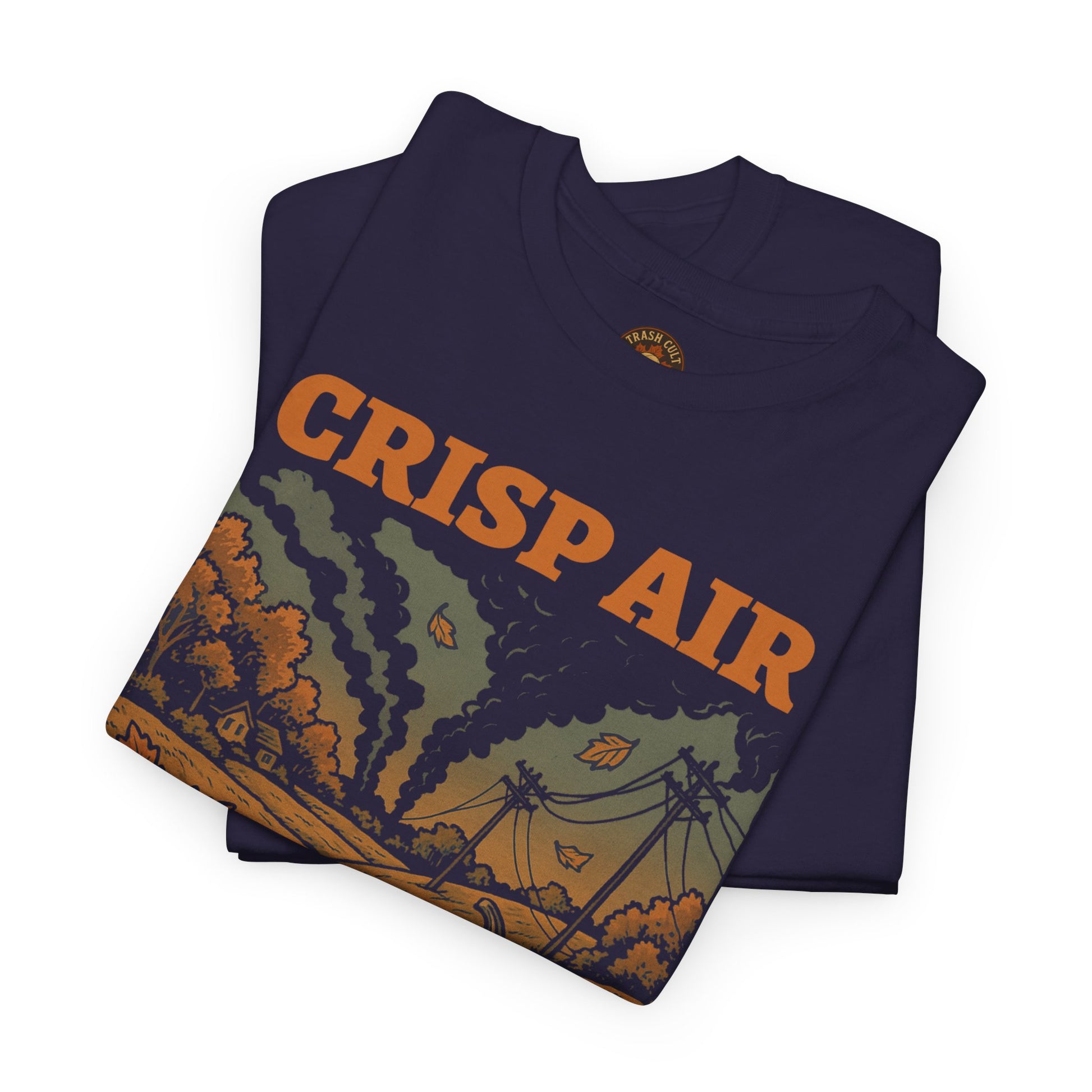 Crisp Air Crumbling Society Shirt – Dystopian Fall Pumpkin Tee – Fall of Humanity Collection – Trash Cult Supply Co.