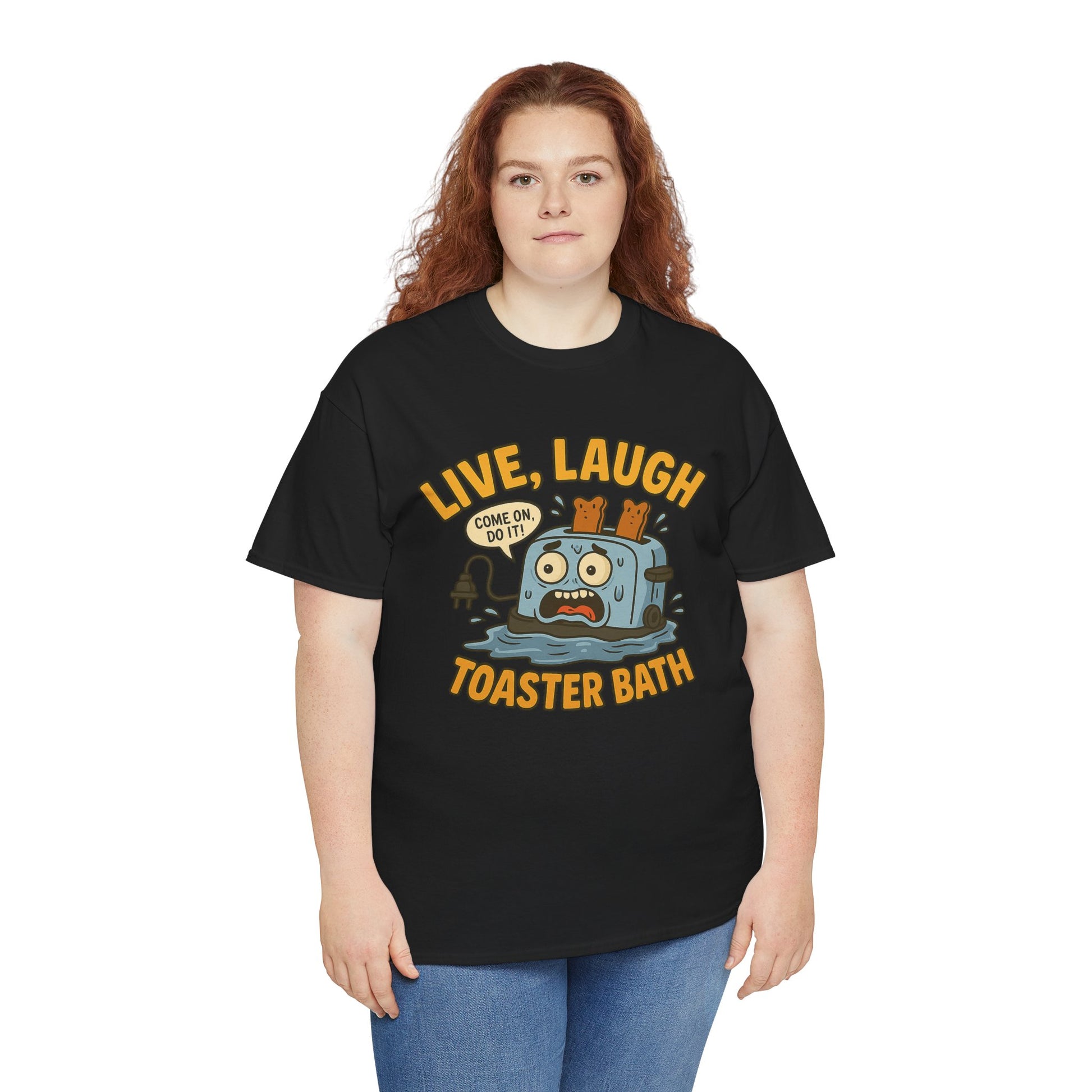 Funny Toaster Bath Tee, Humorous Unisex Shirt, Gift for Friends, Lightweight Cotton Tee, Birthday Party Outfit