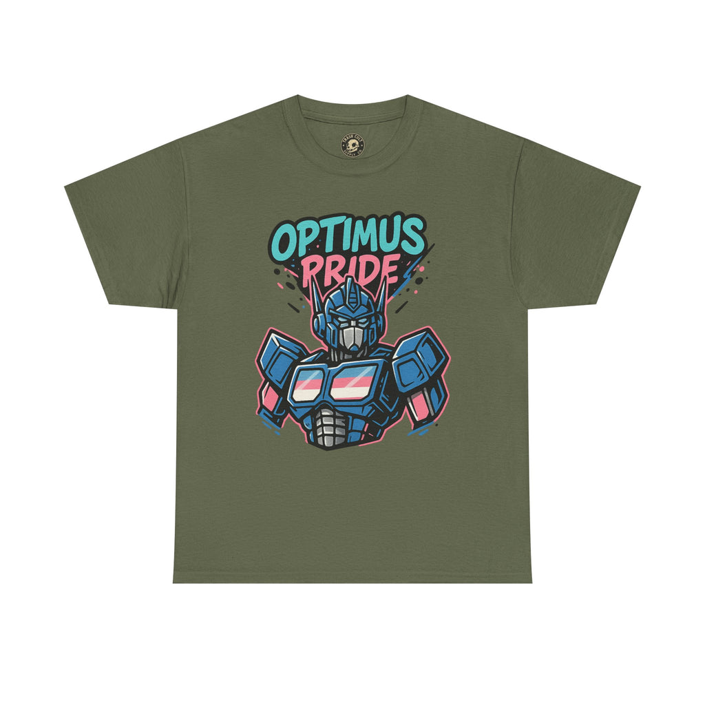Optimus Pride T-Shirt – Trans Pride Robot Graphic Tee | Gildan 5000 Unisex Shirt