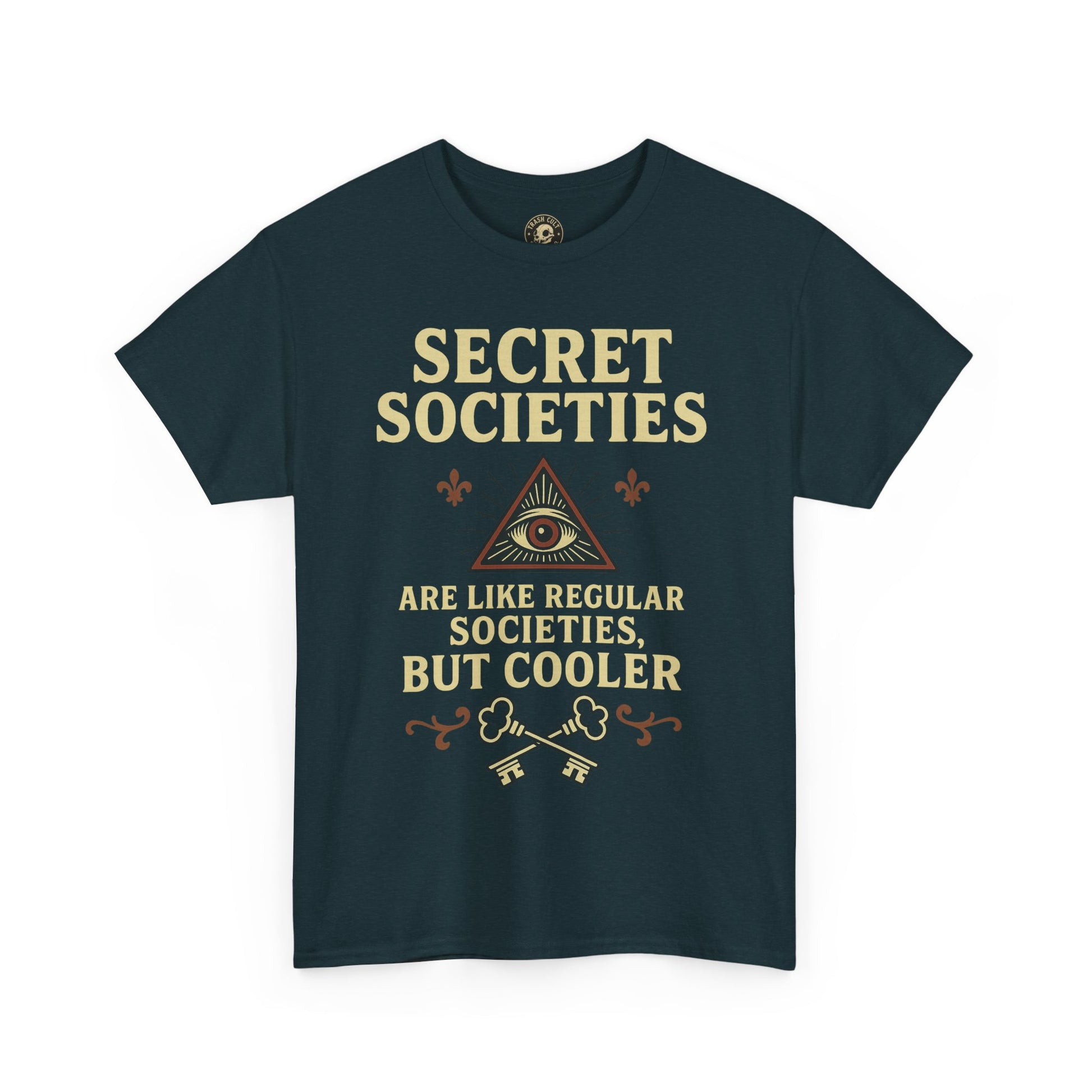 Secret Societies Shirt – Illuminati Eye Graphic Tee – Gildan 5000 Soft Cotton – Trash Cult Vintage Design