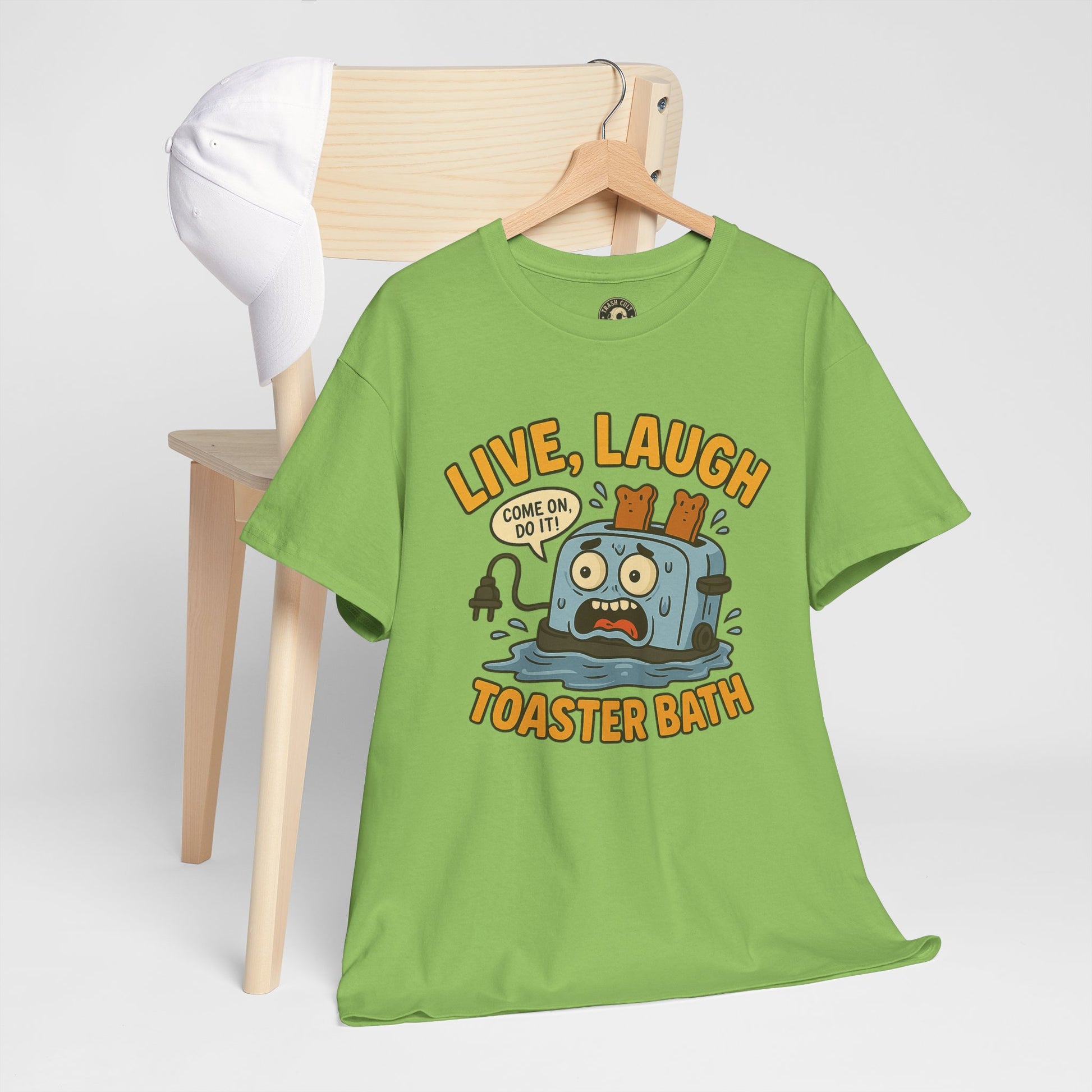 Funny Toaster Bath Tee, Humorous Unisex Shirt, Gift for Friends, Lightweight Cotton Tee, Birthday Party Outfit