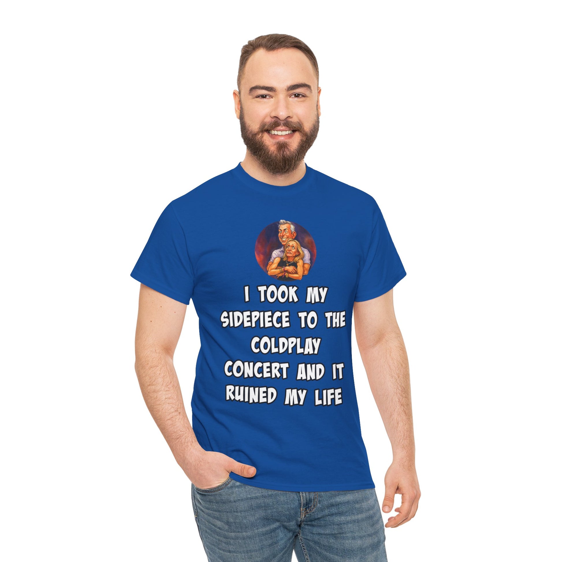 Funny CEO Concert Shirt – “I Took My Sidepiece to the Coldplay Concert” Meme Tee – Gildan 5000