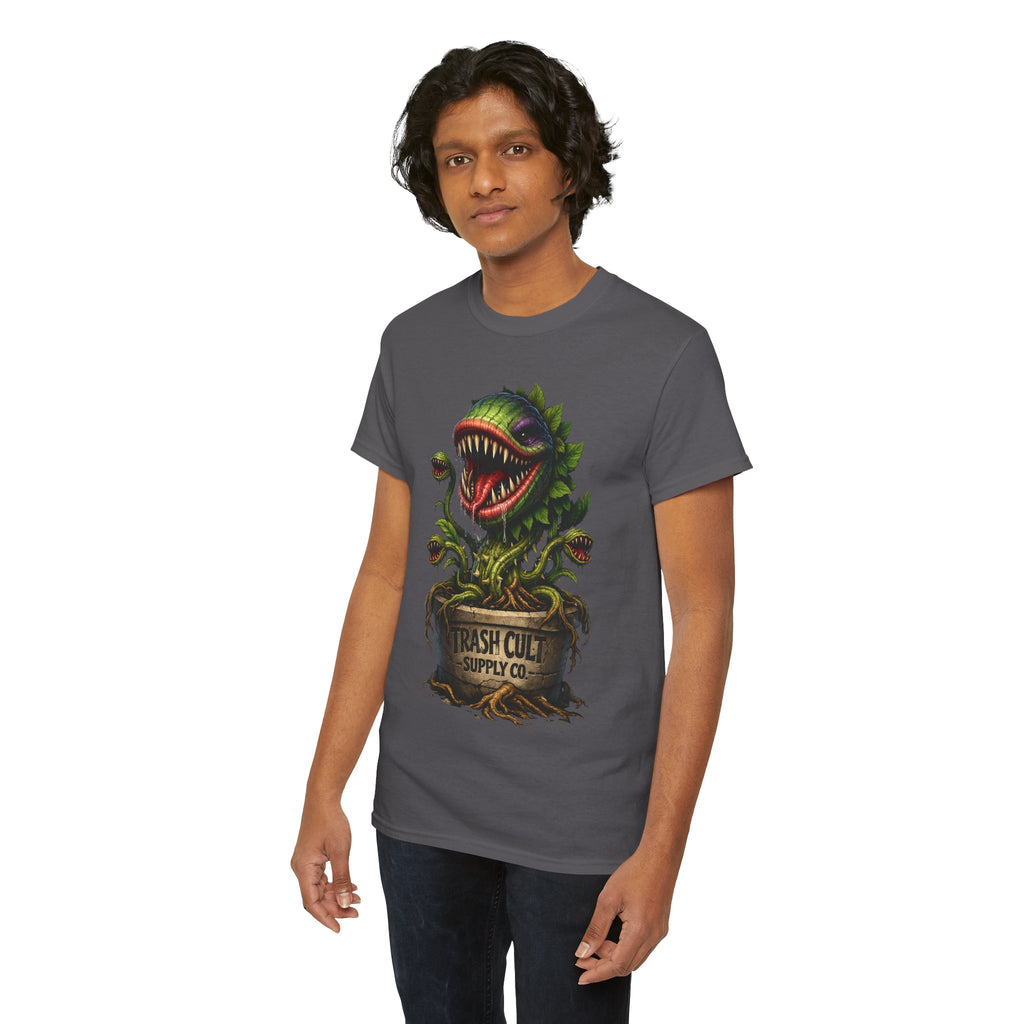 Carnivorous Plant Graphic Tee — "Trash Cult Supply Co." Potted Monster Shirt
