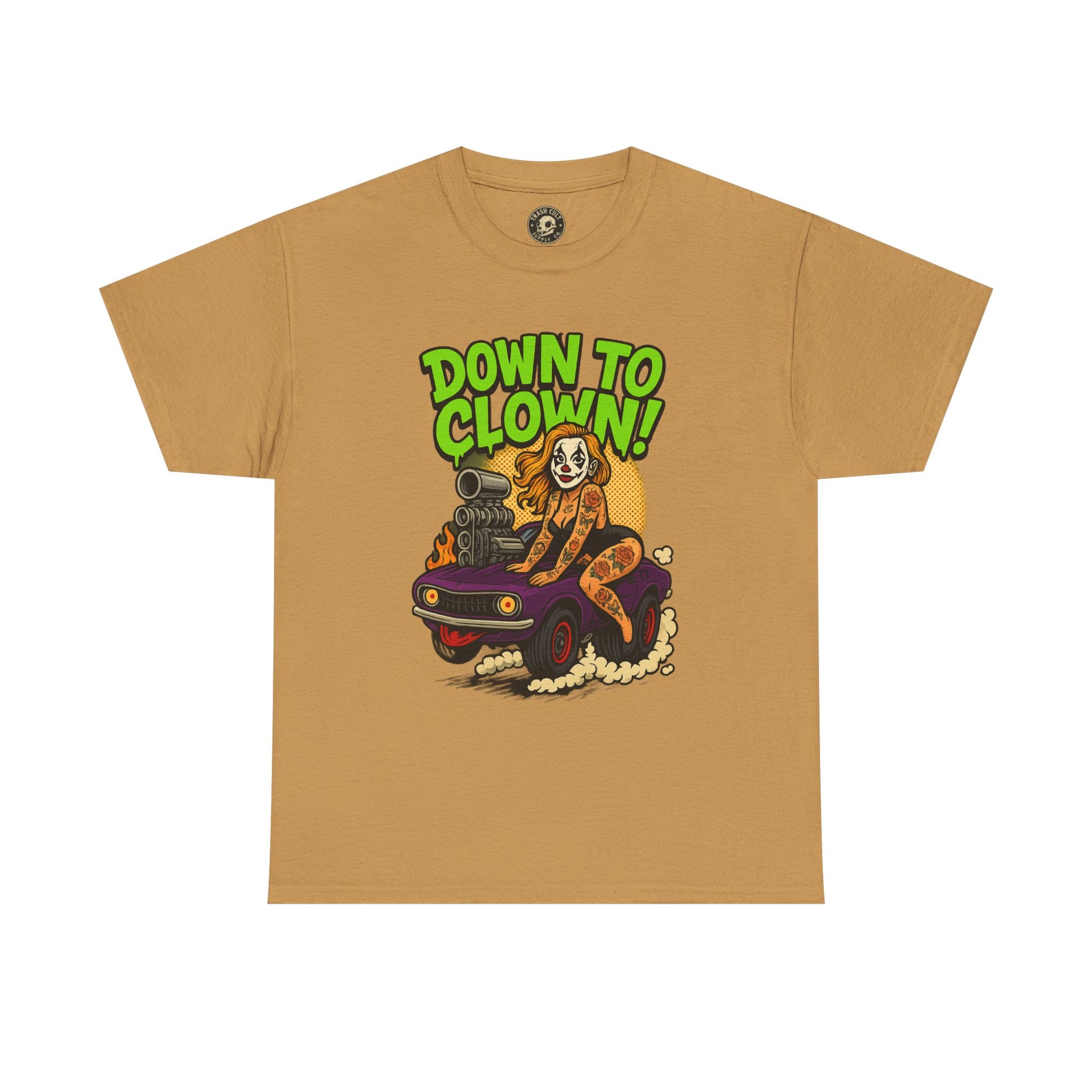 Unisex Graphic Tee | Down to Clown T-Shirt, Fun Statement Shirt, Casual Wear, Gift for Friends, Festivals, Halloween