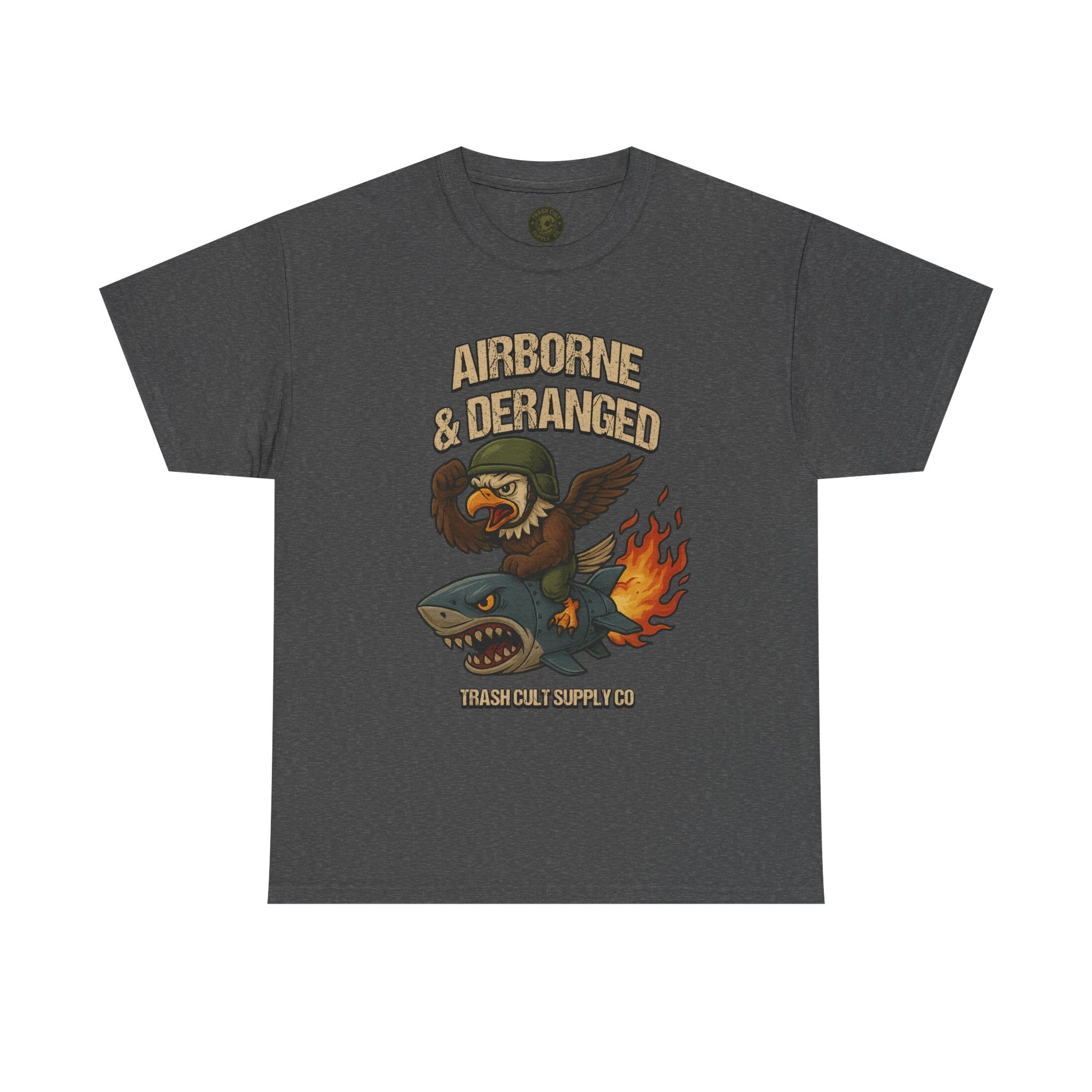 Airborne & Deranged T-Shirt – Trash Cult Supply Co. | Gildan 5000 Heavy Cotton Tee