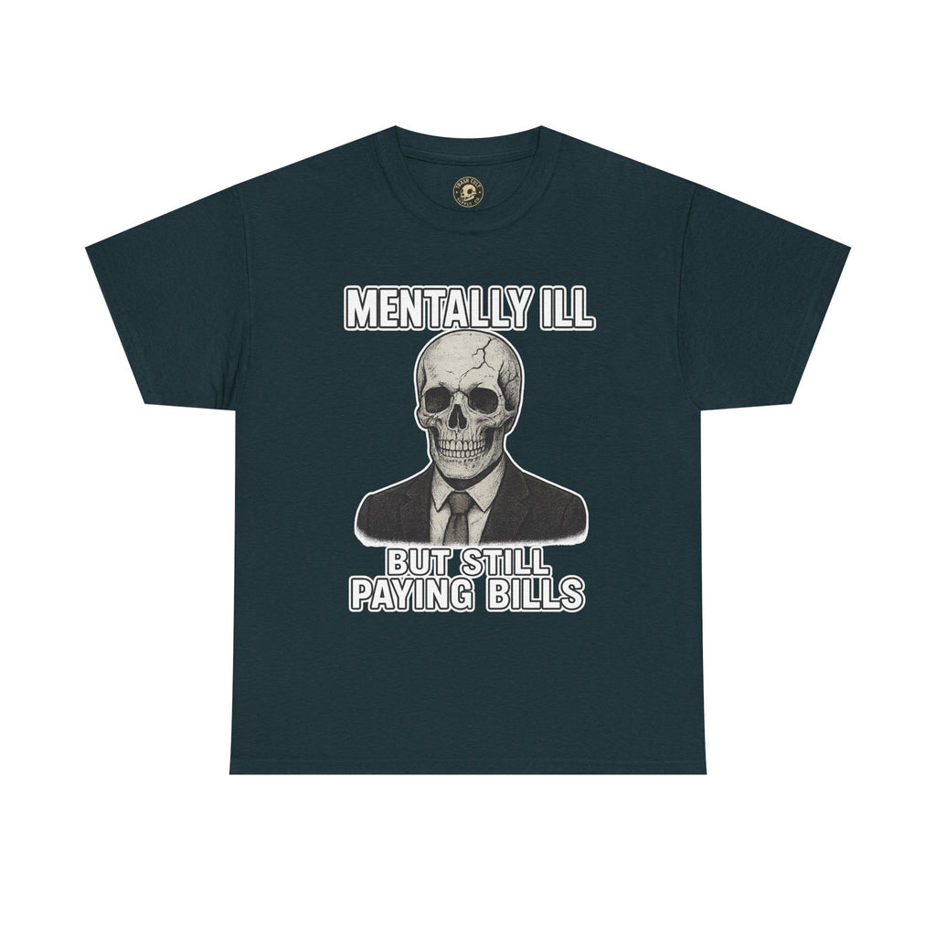 Mental Health Awareness Tee, Unisex Skull Shirt, Funny Graphic Tee, Quirky Casual Wear, Gifts for Friends, Halloween Apparel