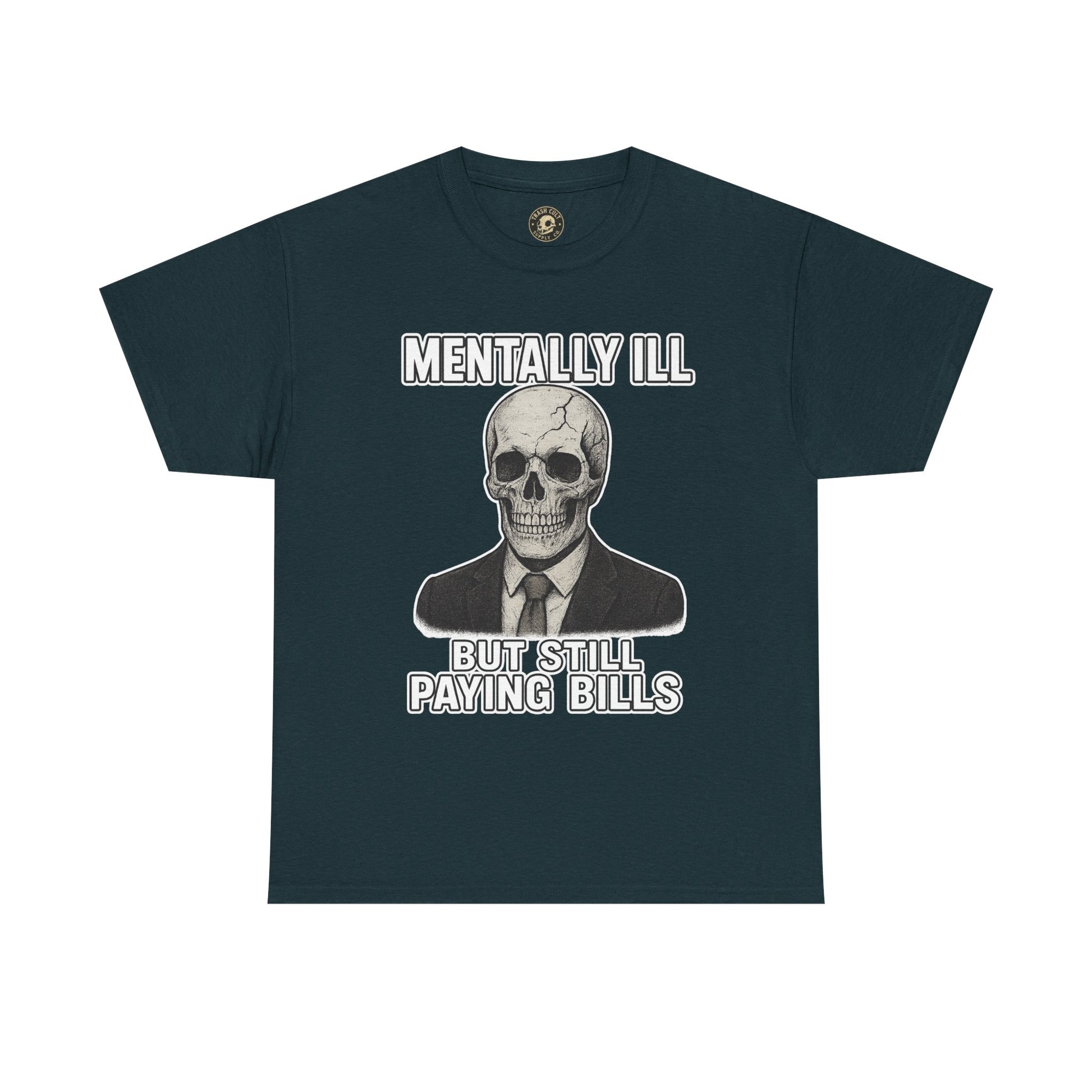 Mental Health Awareness Tee, Unisex Skull Shirt, Funny Graphic Tee, Quirky Casual Wear, Gifts for Friends, Halloween Apparel
