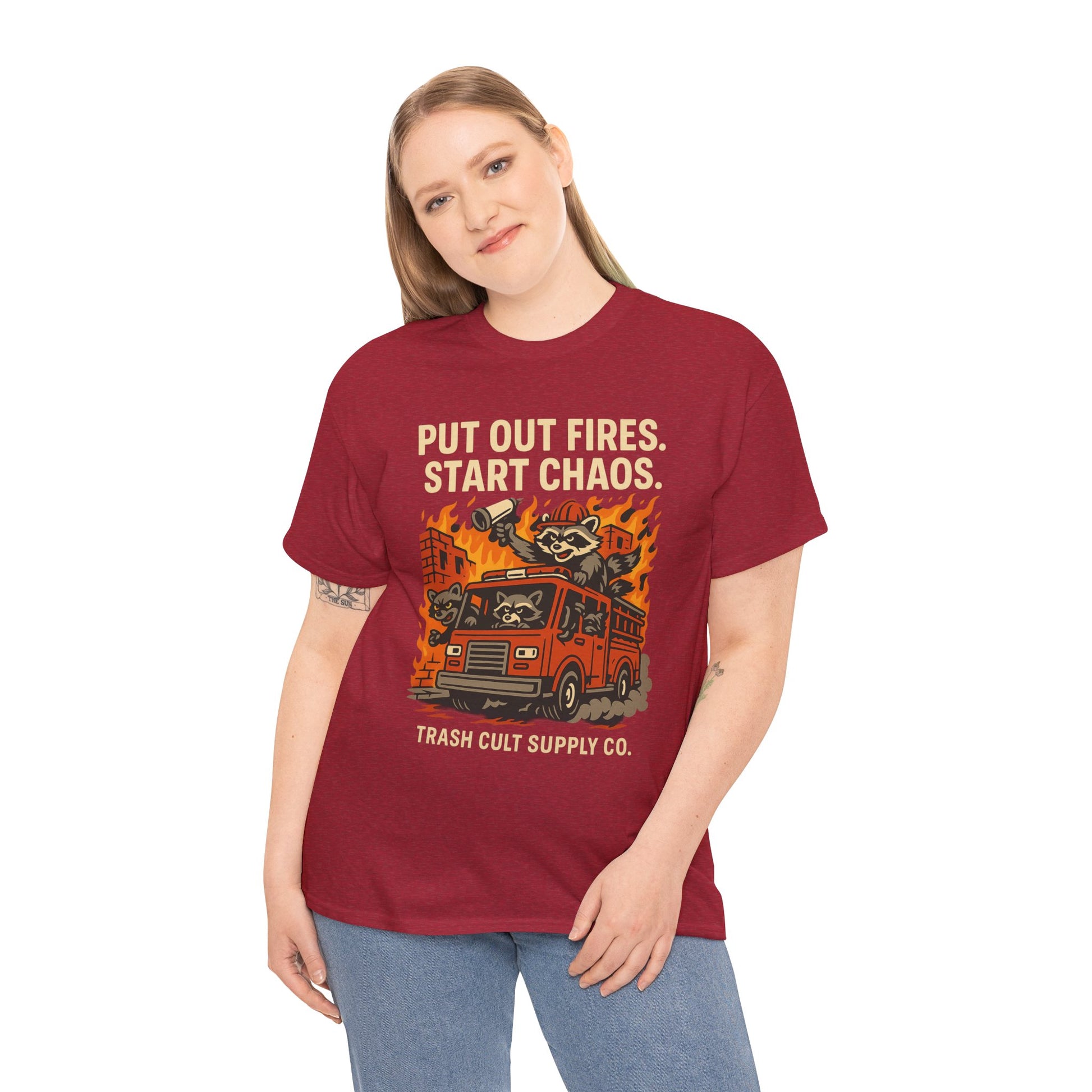 Put Out Fires Start Chaos Unisex Heavy Cotton Tee | Funny Firefighter Shirt | Casual Wear | Gift for Firefighter Lovers, Firefighter [...]