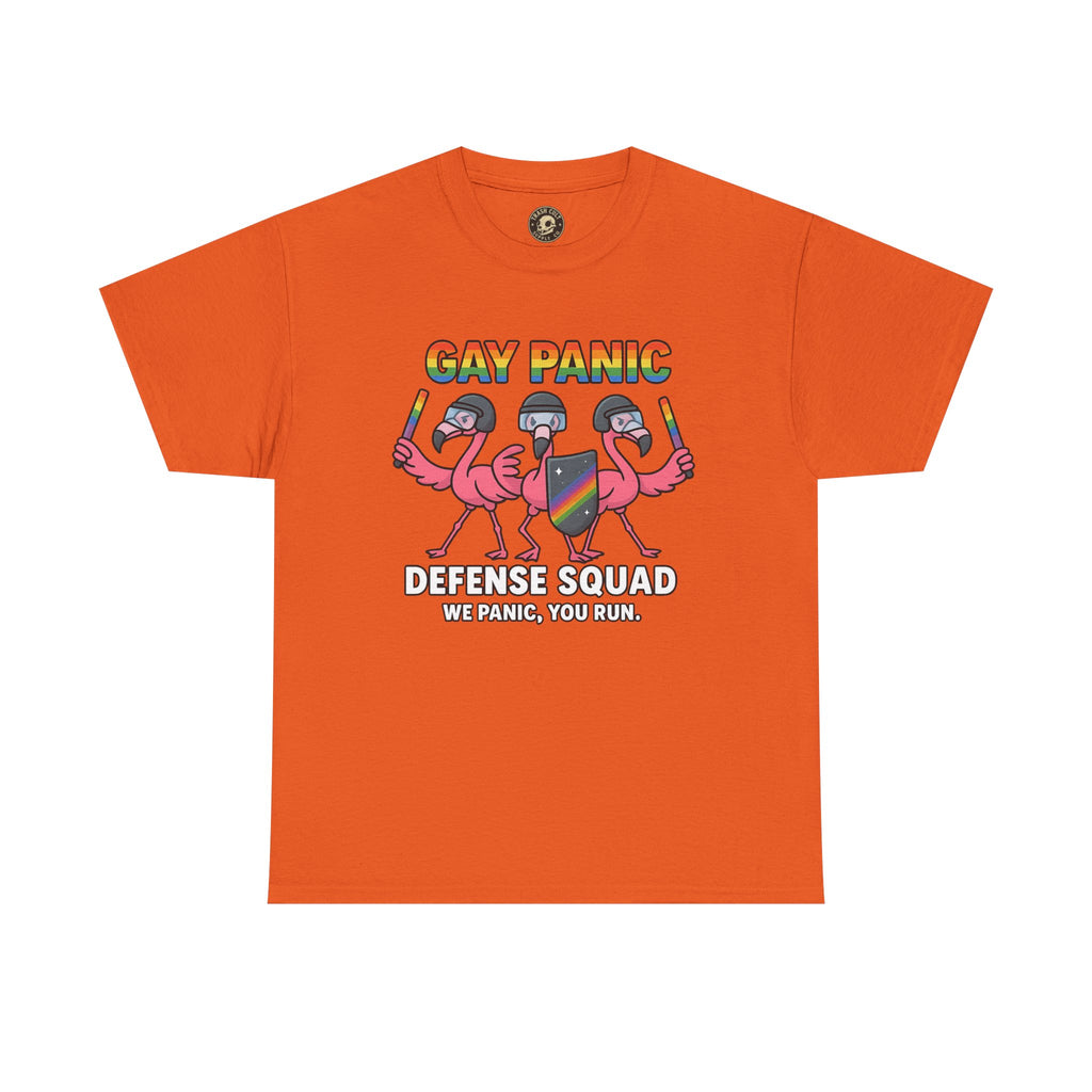 Gay Panic Defense Squad Unisex Heavy Cotton Tee, LGBTQ Pride Tee, Funny Graphic Shirt, Gift for Friends, Summer Fashion