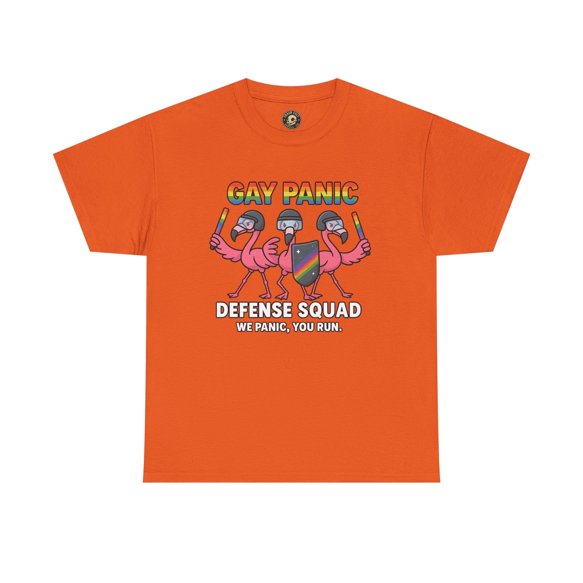 Gay Panic Defense Squad Unisex Heavy Cotton Tee, LGBTQ Pride Tee, Funny Graphic Shirt, Gift for Friends, Summer Fashion