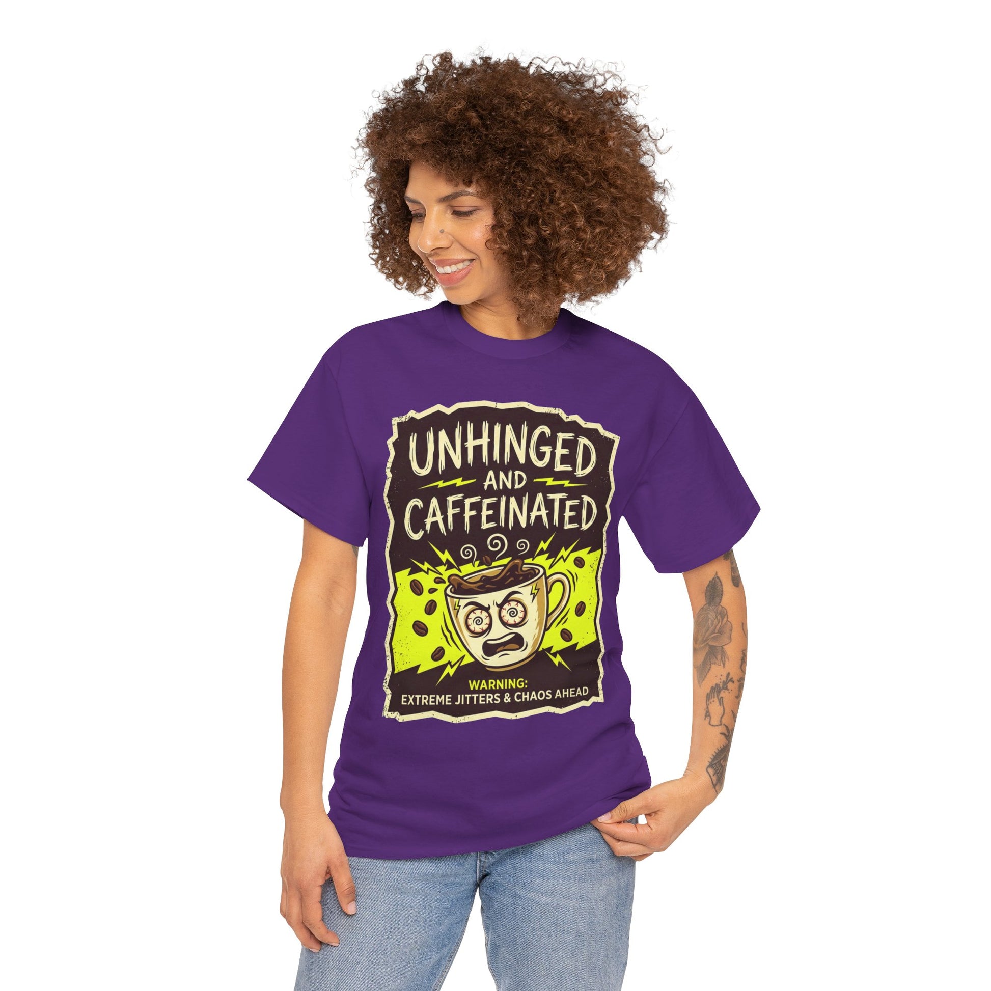 Unhinged and Caffeinated Tee — Funny Coffee Lover T-Shirt