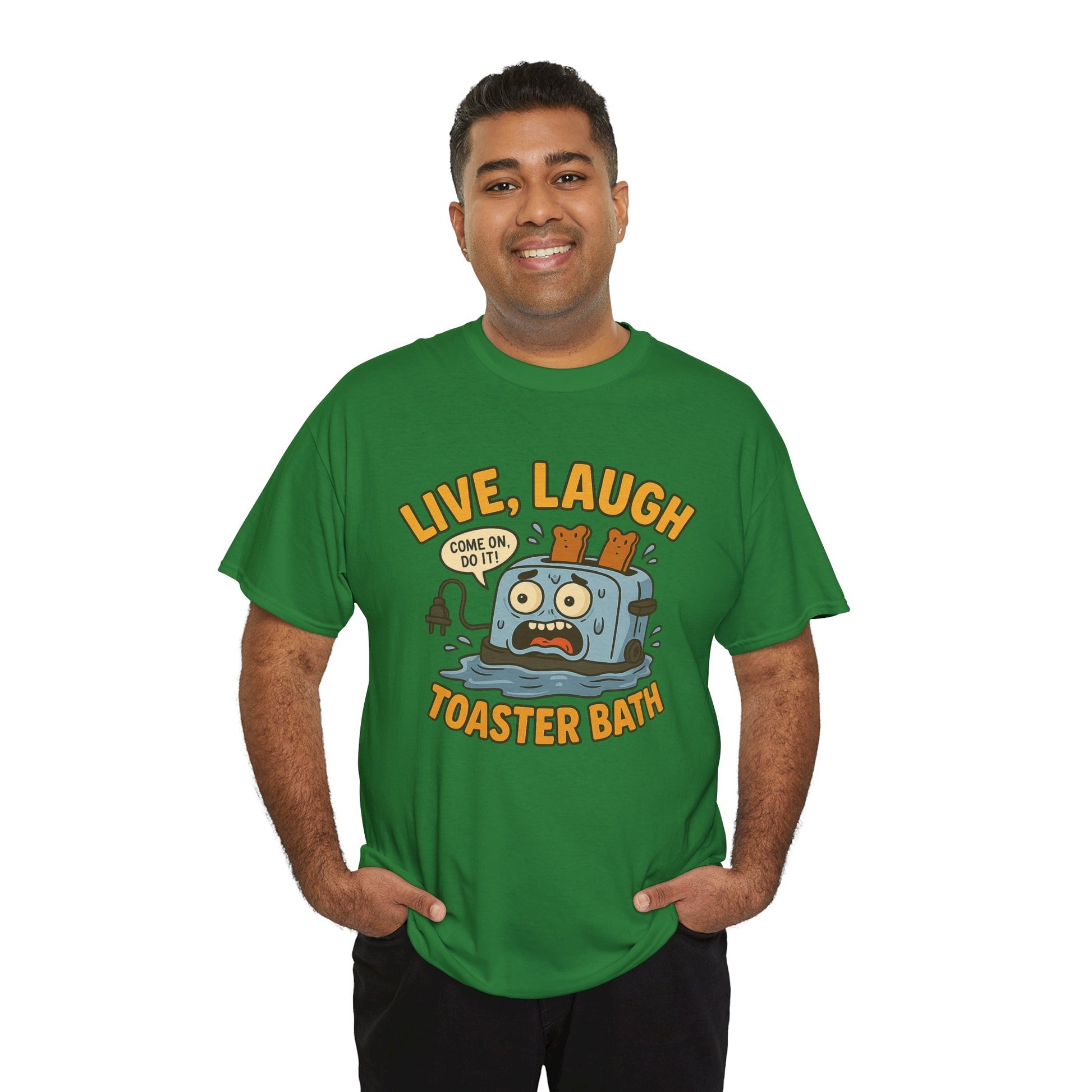 Funny Toaster Bath Tee, Humorous Unisex Shirt, Gift for Friends, Lightweight Cotton Tee, Birthday Party Outfit