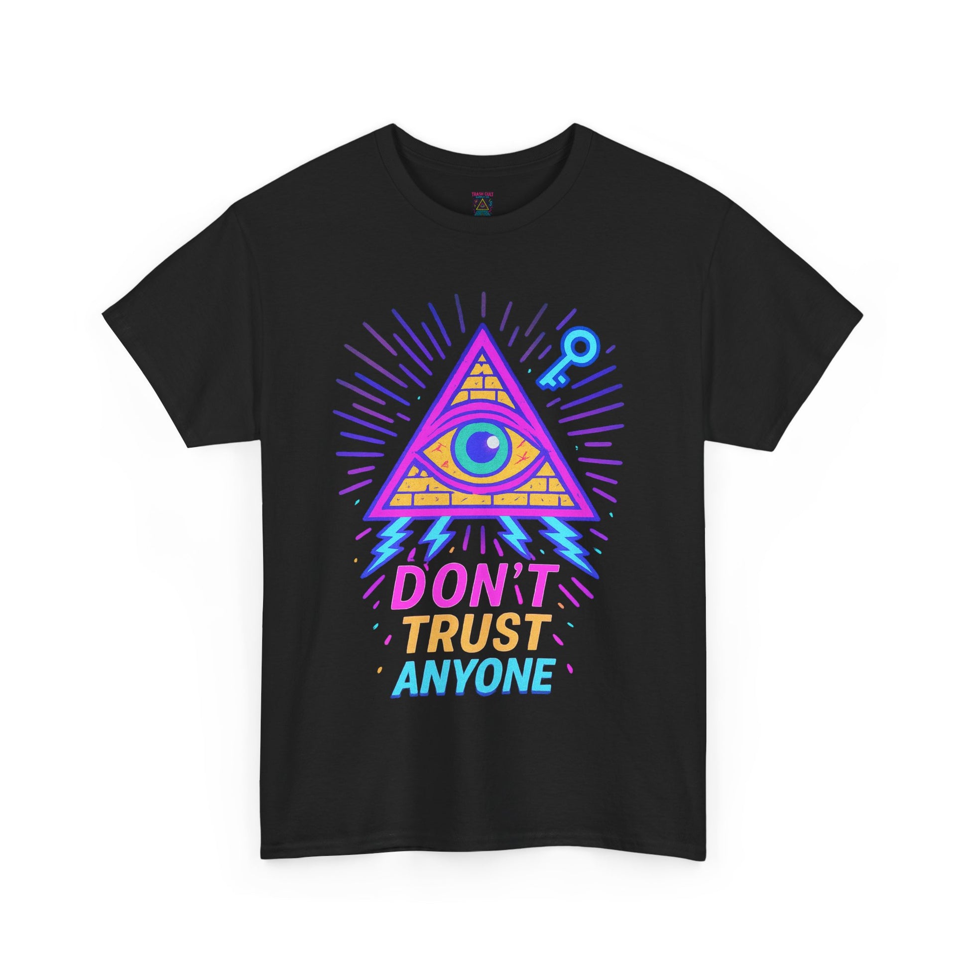 Don’t Trust Anyone – Limited Edition Neon All-Seeing Eye Tee | Gildan 5000 | Illuminasty Drop