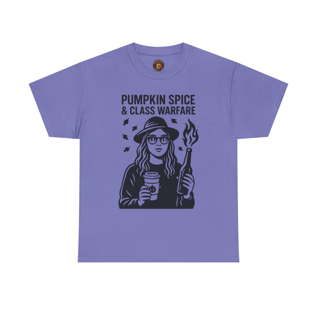 Pumpkin Spice & Class Warfare Shirt – Fall Riot Girl Graphic Tee – Fall of Humanity Collection – Trash Cult Supply Co.