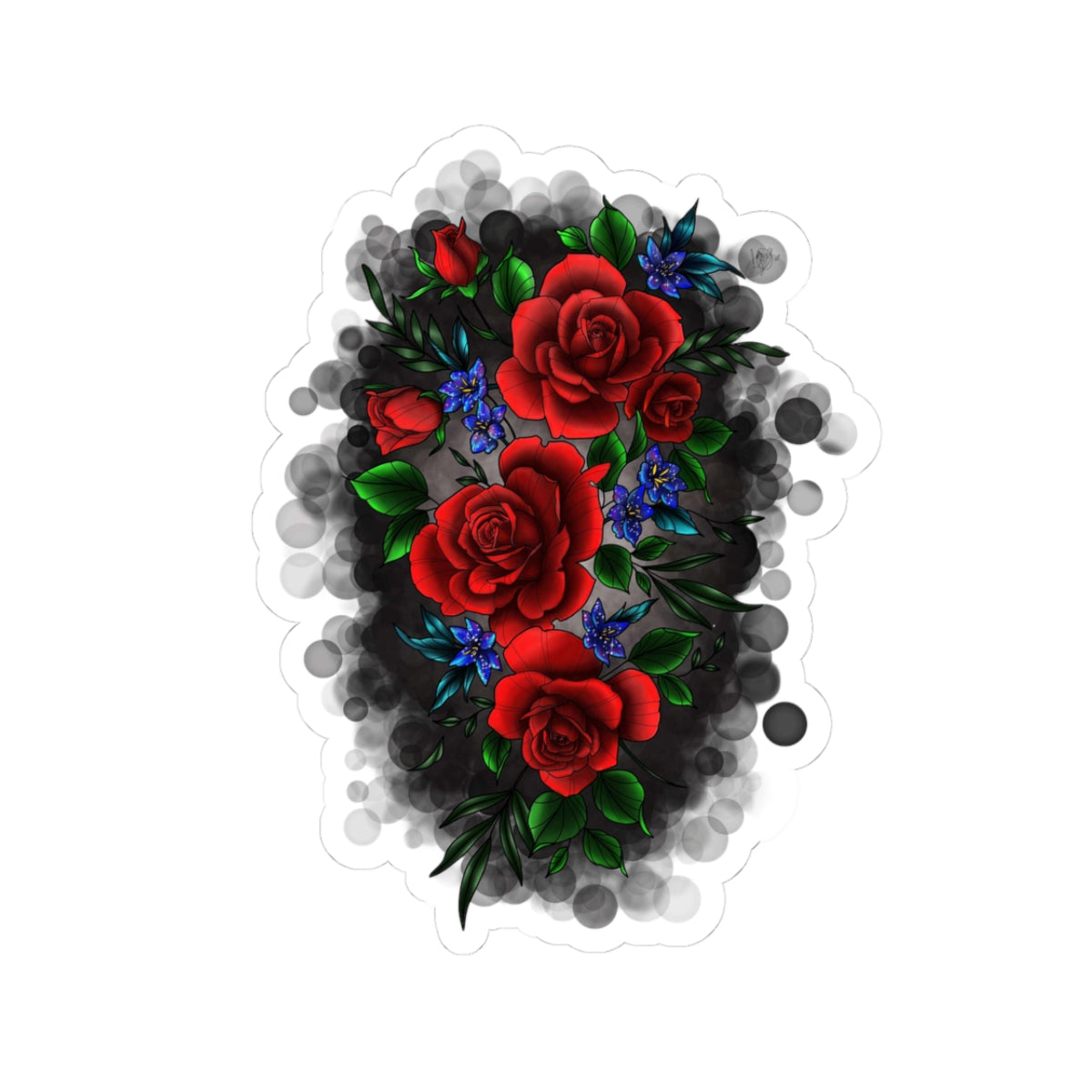 Floral Smoke Rose Sticker – Lara Davenport x Trash Cult