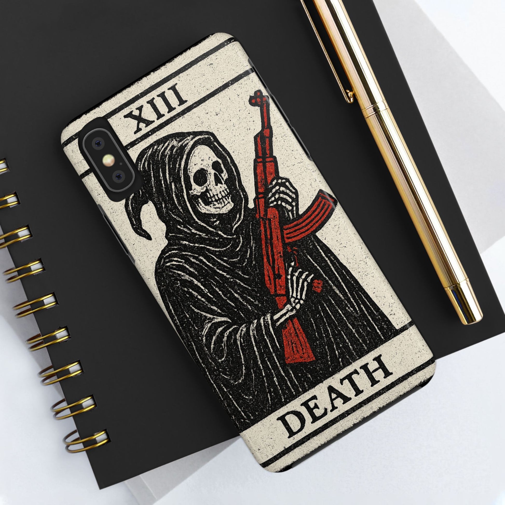 Grim Reaper Phone Case, Tough Phone Case for Gamers, Unique Smartphone Accessories, Halloween Decor, Death-Inspired Gift