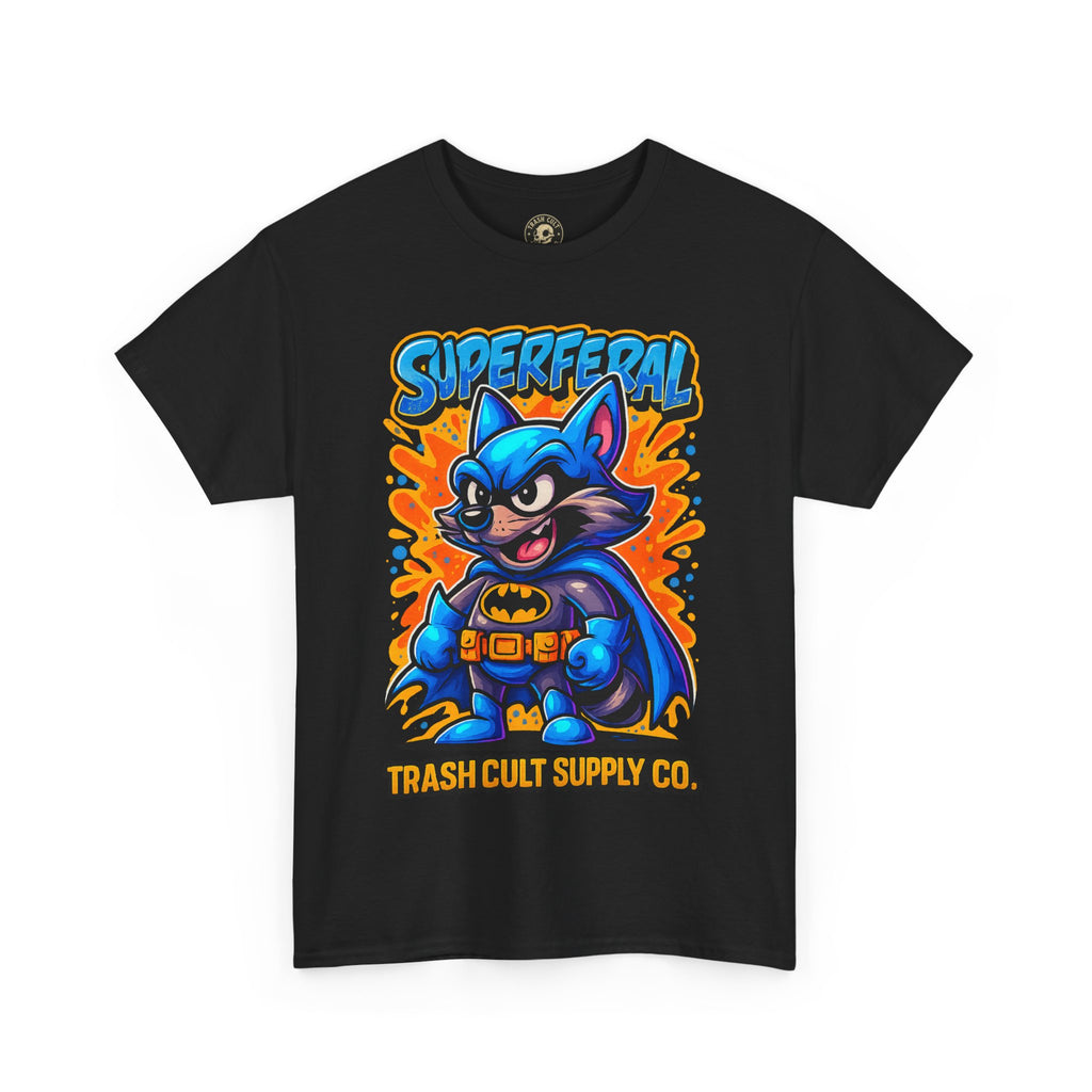 SuperFeral Raccoon Graffiti Shirt – Bold New School Superhero Streetwear | Trash Cult Supply Co