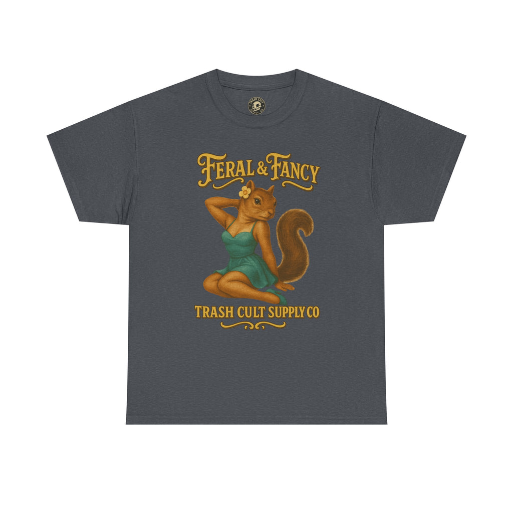 Feral & Fancy Pin-Up Squirrel Shirt – Vintage 1950s Style | Trash Cult Supply Co | Gildan 5000