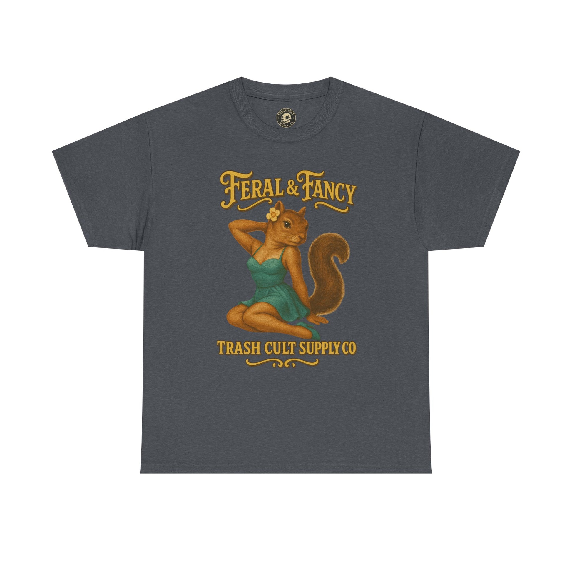 Feral & Fancy Pin-Up Squirrel Shirt – Vintage 1950s Style | Trash Cult Supply Co | Gildan 5000