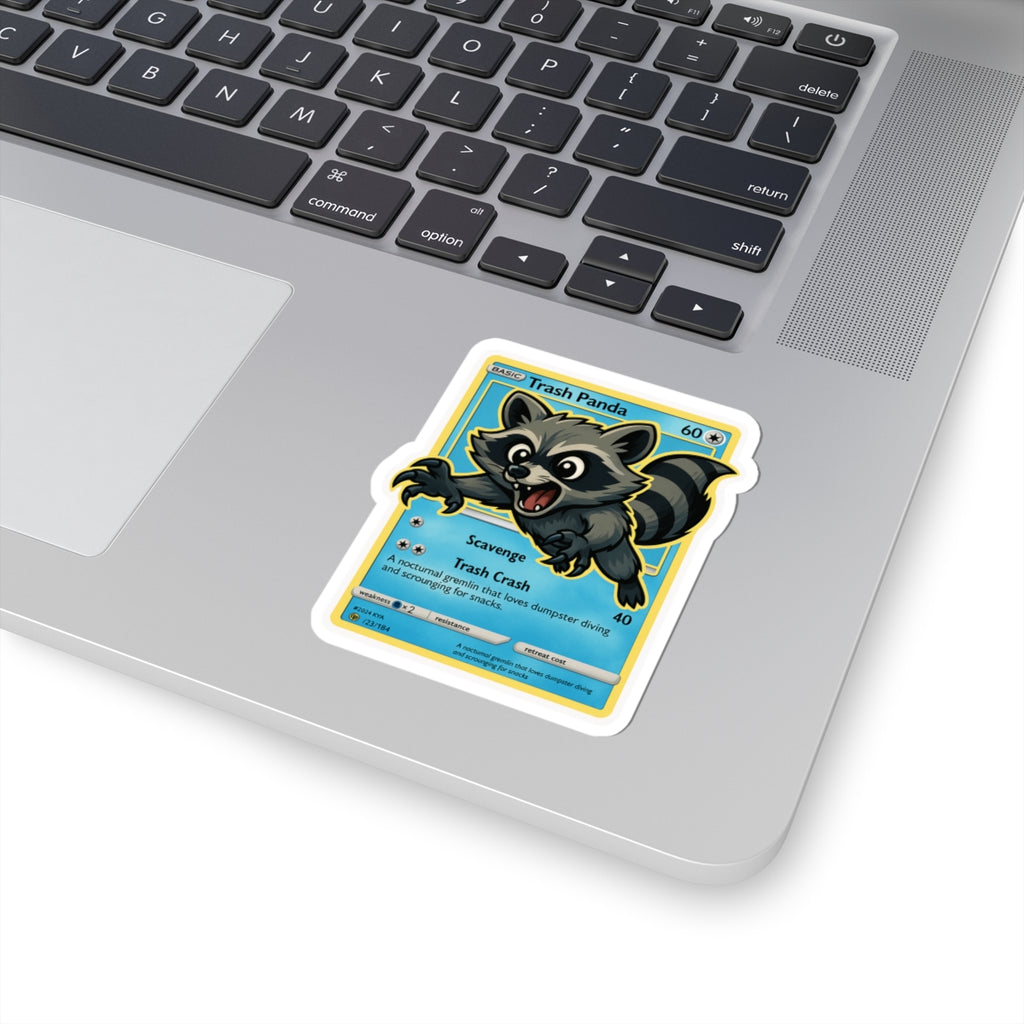 Trash Panda  Parody Sticker – Cute Kiss Cut Raccoon Card Decal, Funny Dumpster Gremlin Sticker