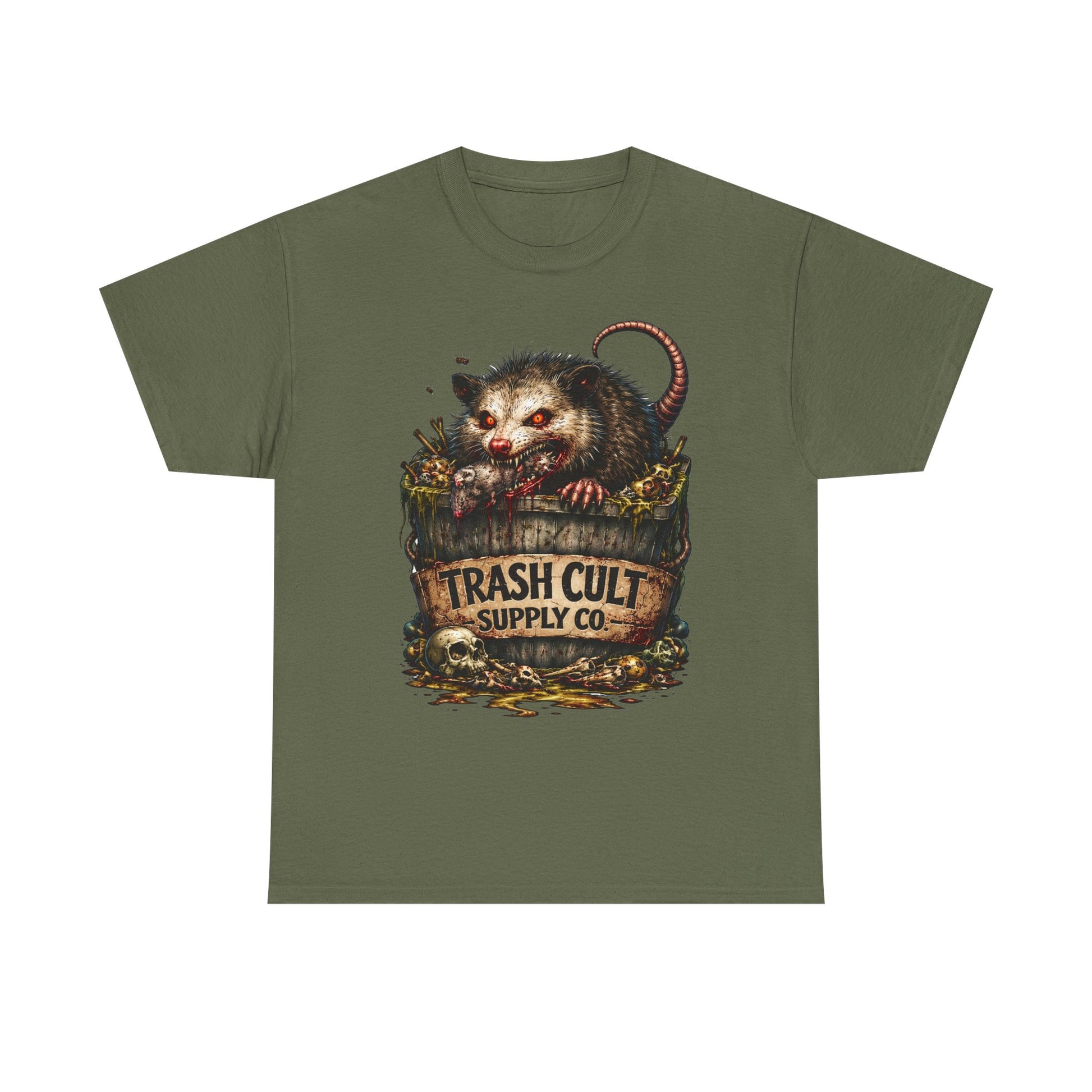 Opossum Trash Cult Tee — Vintage Grunge Wildlife Graphic T-Shirt