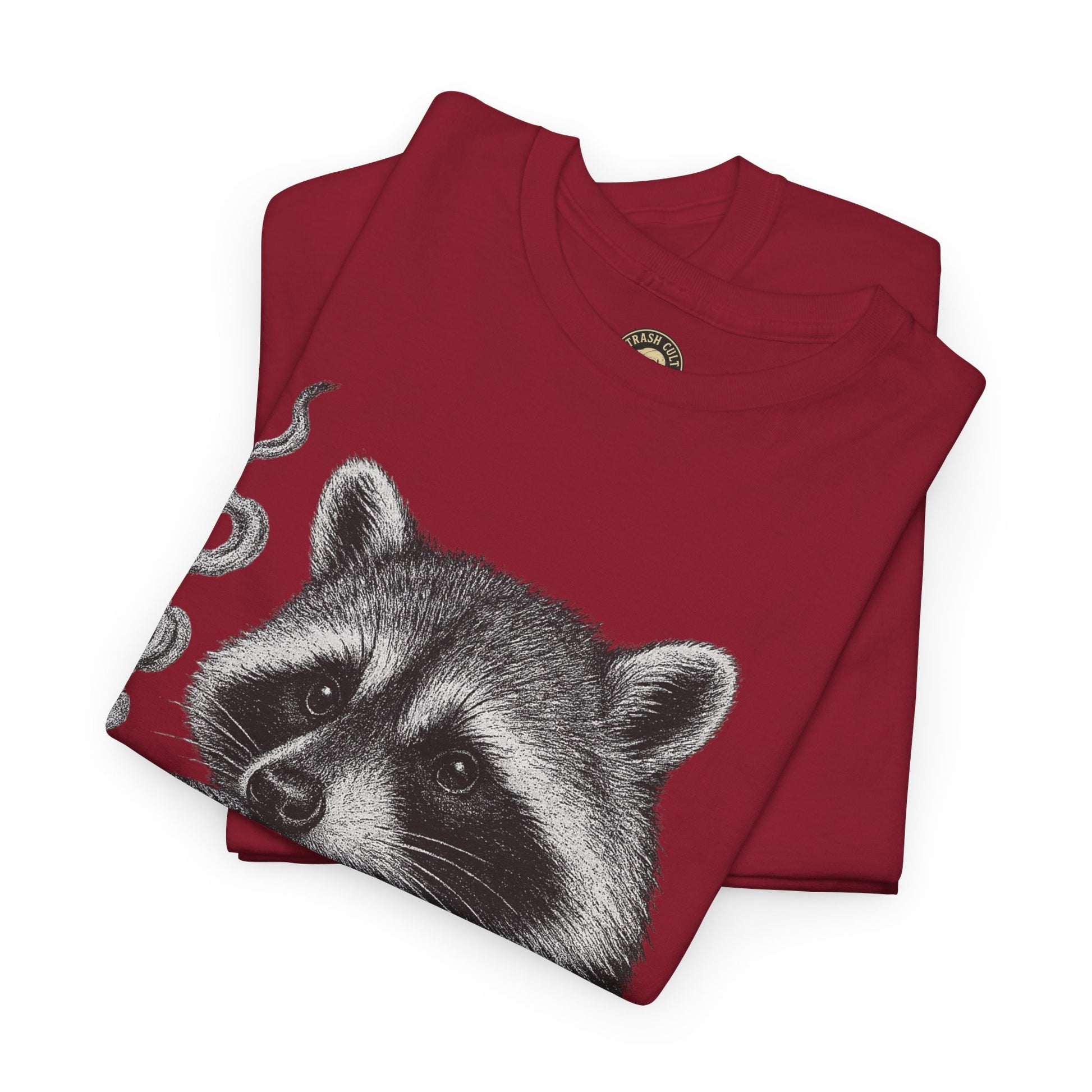 Monochrome Raccoon Cigar Shirt – Trash Cult Supply Co. | Gildan 5000 Tee