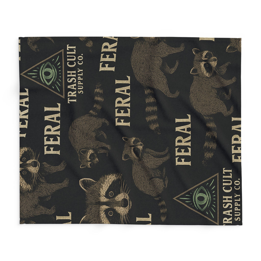 Feral Raccoon Arctic Fleece Blanket, Cozy Wildlife Blanket, Unique Gift for Animal Lovers, Soft Throw for Home Decor, Perfect for Camping