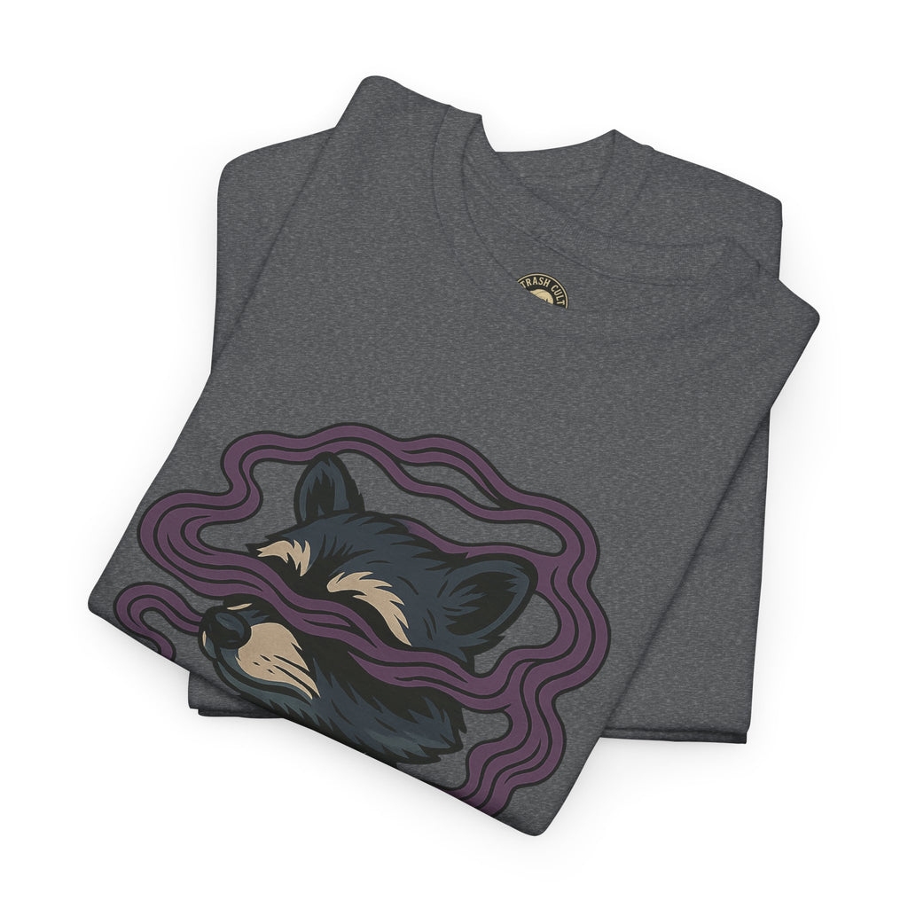 Suited Raccoon Smoke Design – Trash Cult Supply Co | Bold Graffiti Tattoo Tee