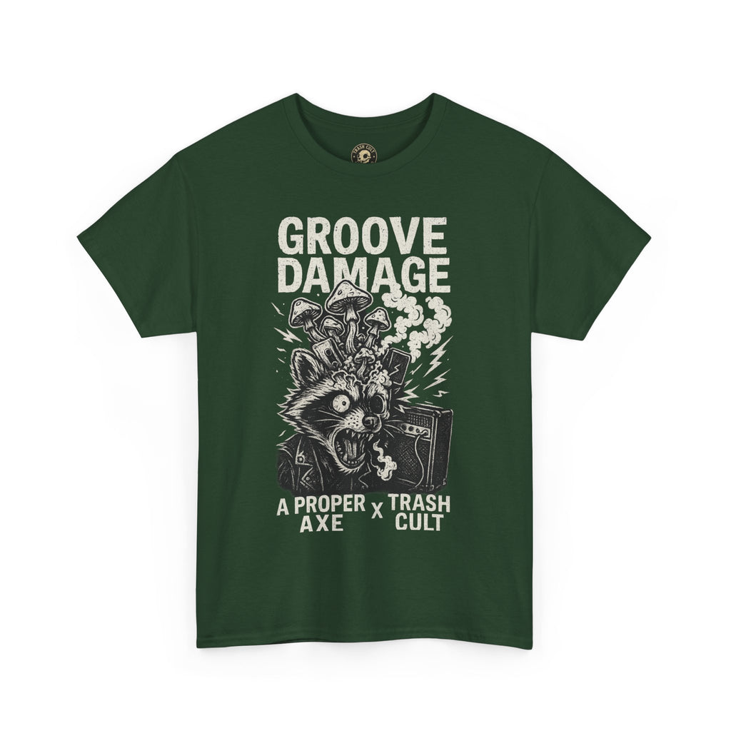 Groove Damage T-Shirt – A Proper Axe x Trash Cult Collab – Stoner Groove Punk Shirt