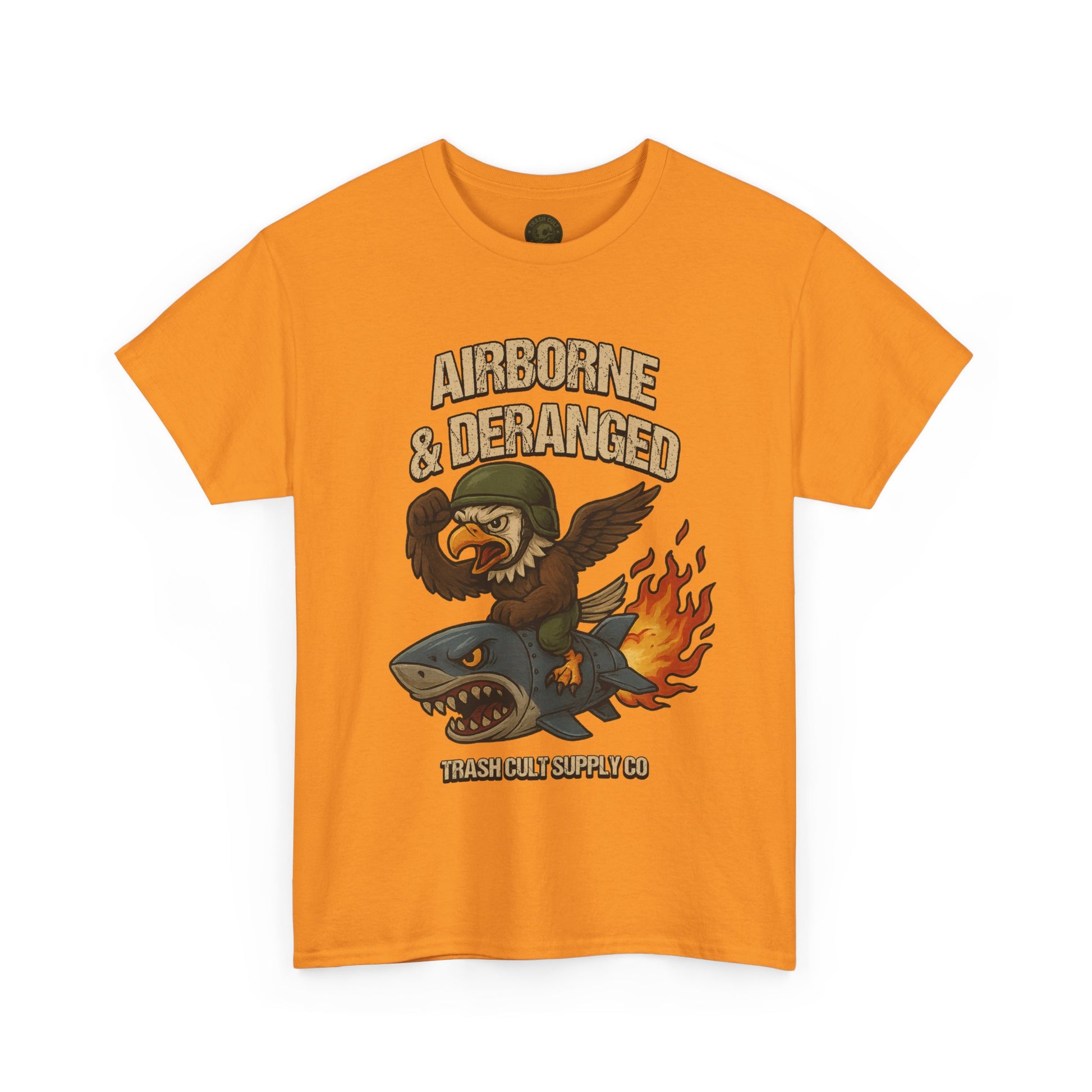 Airborne & Deranged T-Shirt – Trash Cult Supply Co. | Gildan 5000 Heavy Cotton Tee