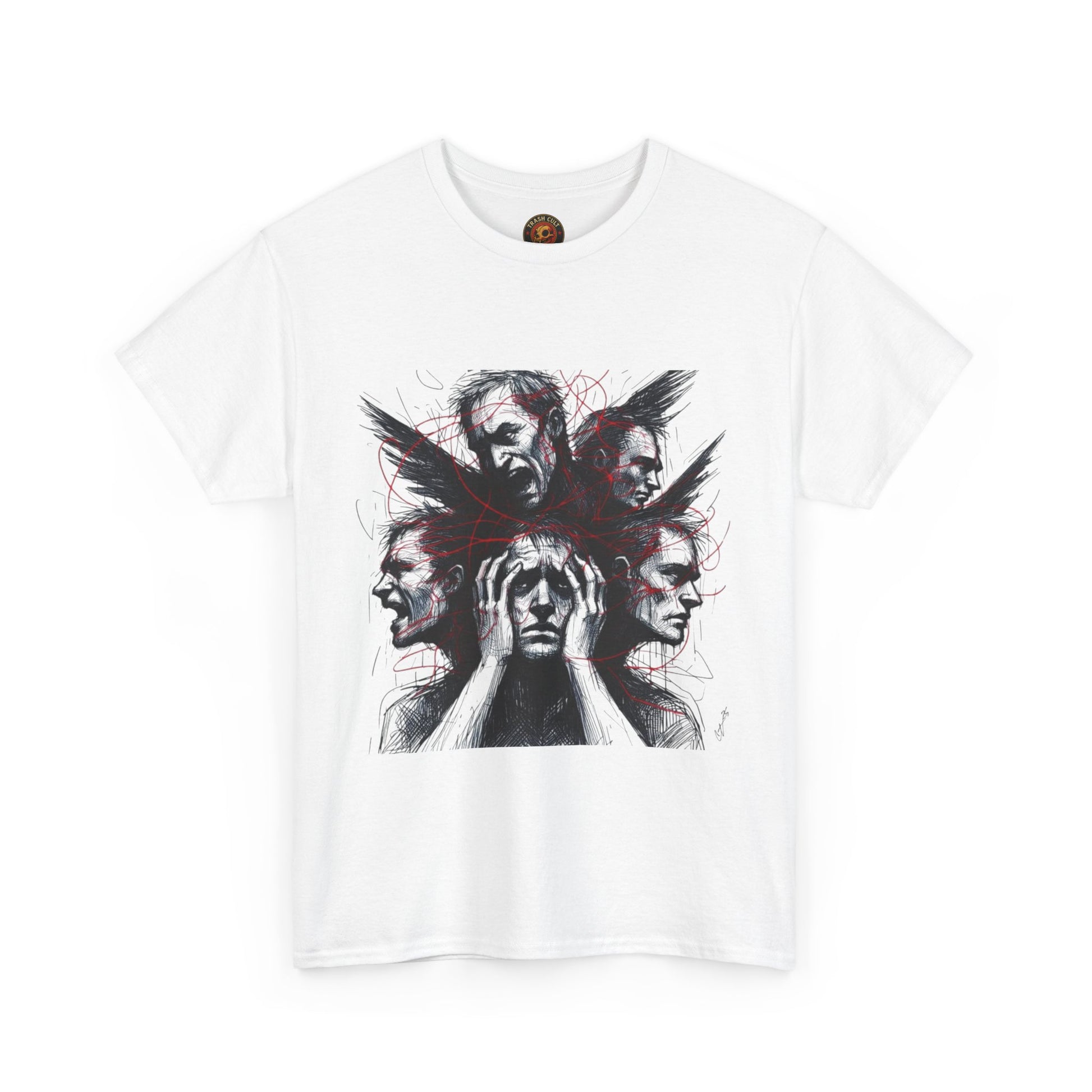 Xian Allen x Trash Cult Shirt – “Loud Inside My Head” | Dark Illustrative Art Tee